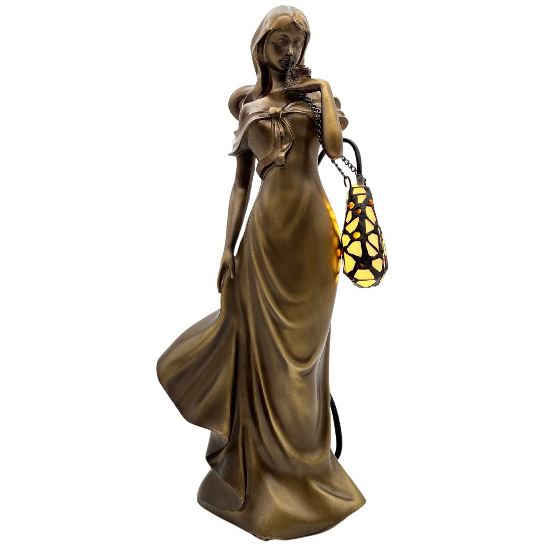 abc HOME LED-Leuchte Dame mit beleuchteter Tiffanyhandtasche günstig online kaufen