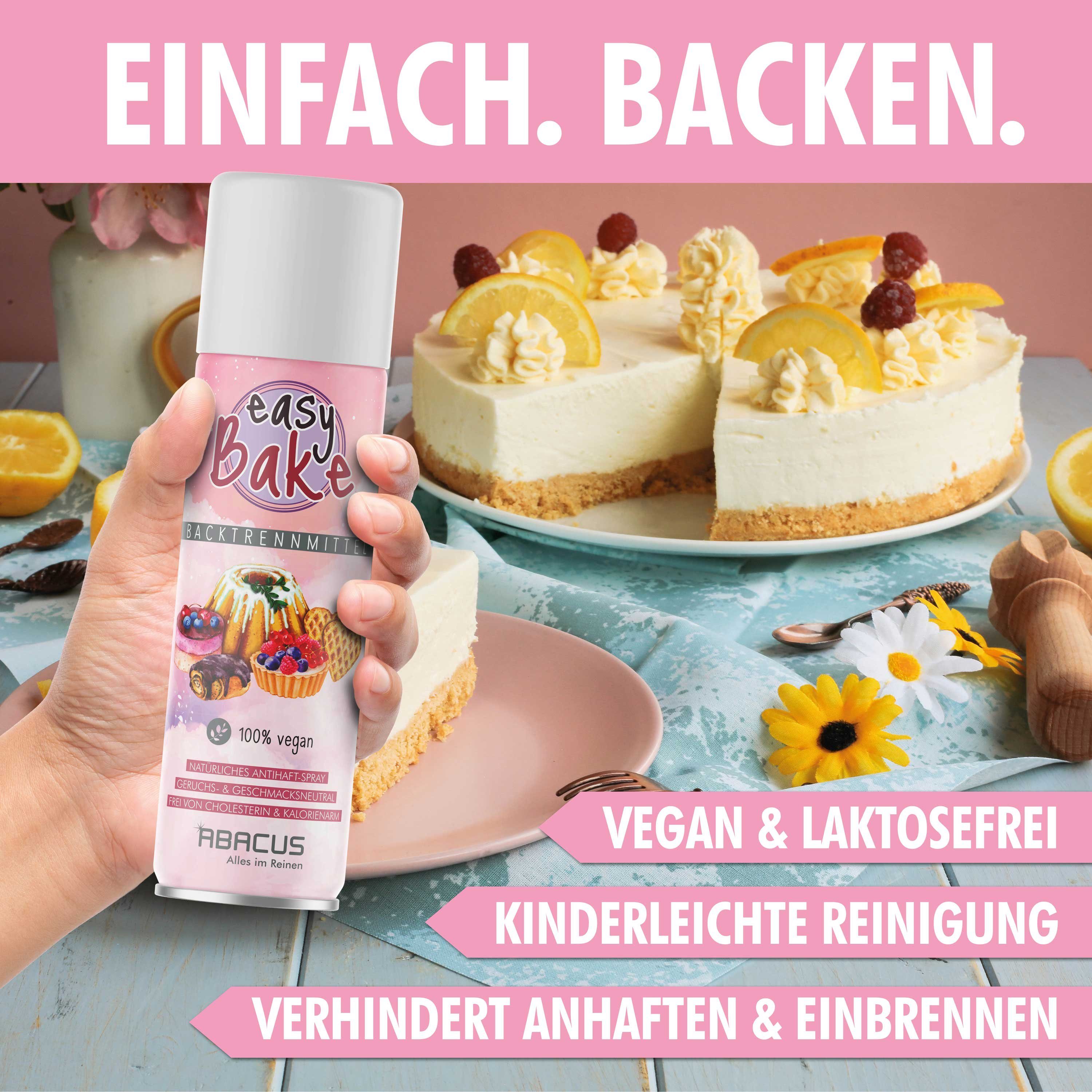 ABACUS Backform Backtrennspray, Pflanzliches Backtrennmittel vegan, (Geschmacksneutral 2-tlg), Keine zusätzlichen Kalorien durch Butter oder Margarine