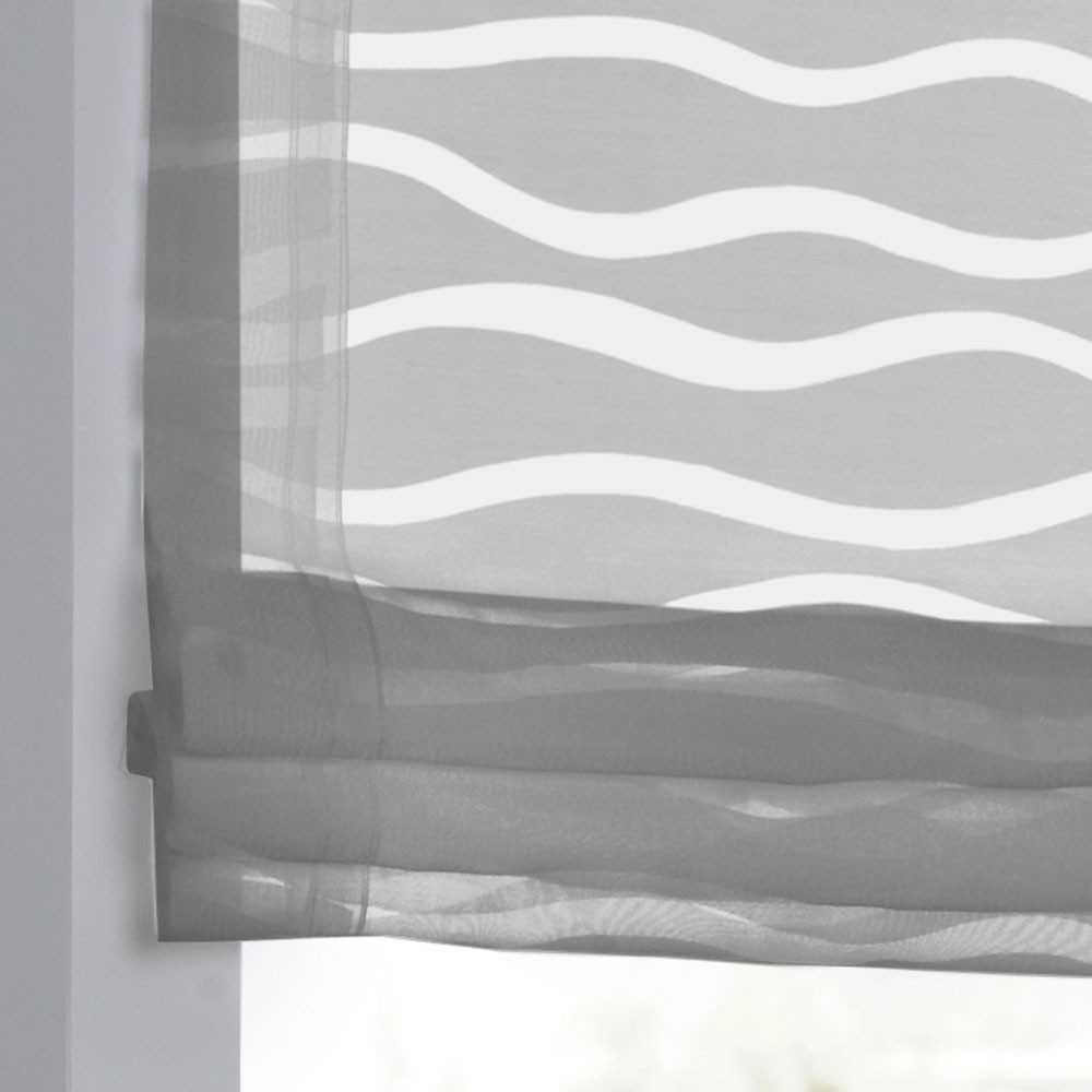 Kutti Raffrollo Enya, mit Hakenaufhängung, ohne Bohren, freihängend, Montage ohne Bohren, incl. Fensterhaken