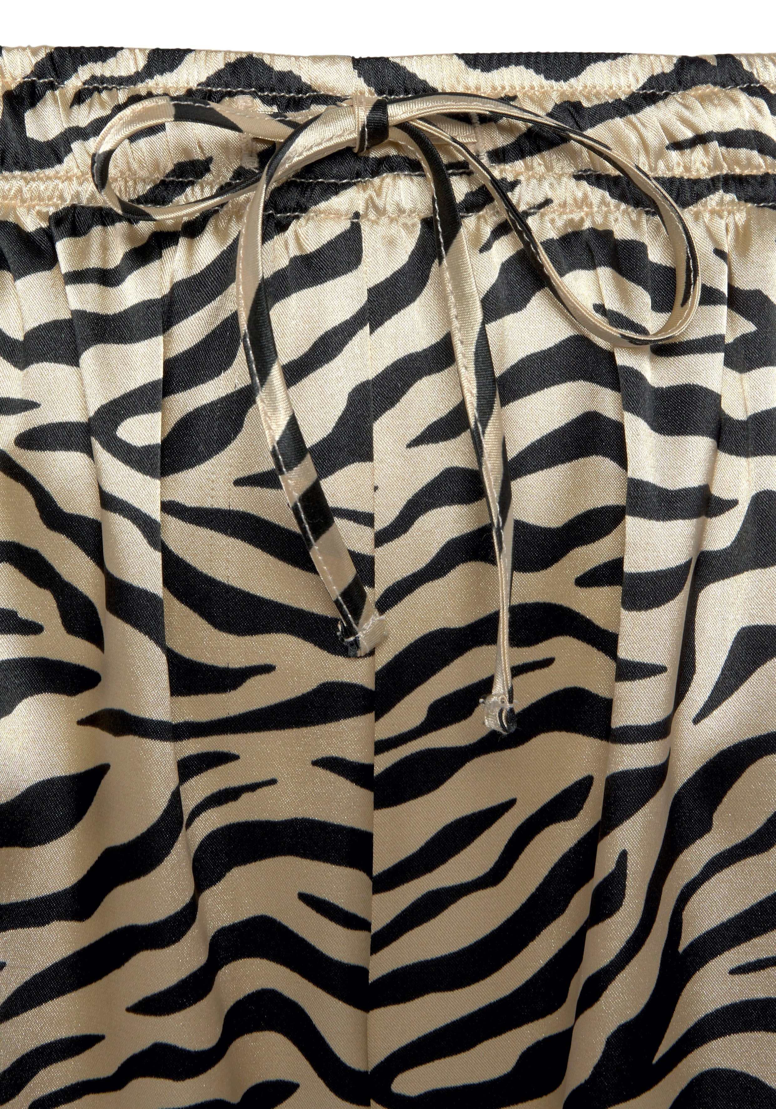 mit Animal-Print Pyjamahose zebra-print schönem Buffalo