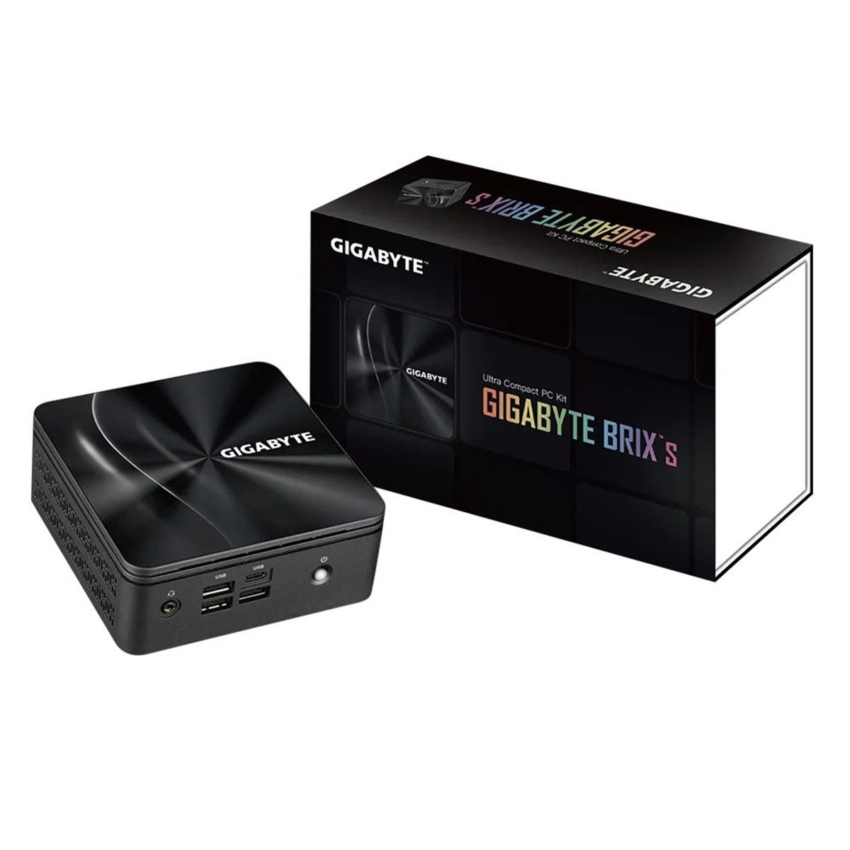 Gigabyte Brix Multimedia Gaming Mini-PC (AMD Ryzen 5 4500U, 16 GB RAM, 512 GB SSD, Leistungsstark 4.0 GHz, Stromsparend mit Windows 11 & Office 2024)