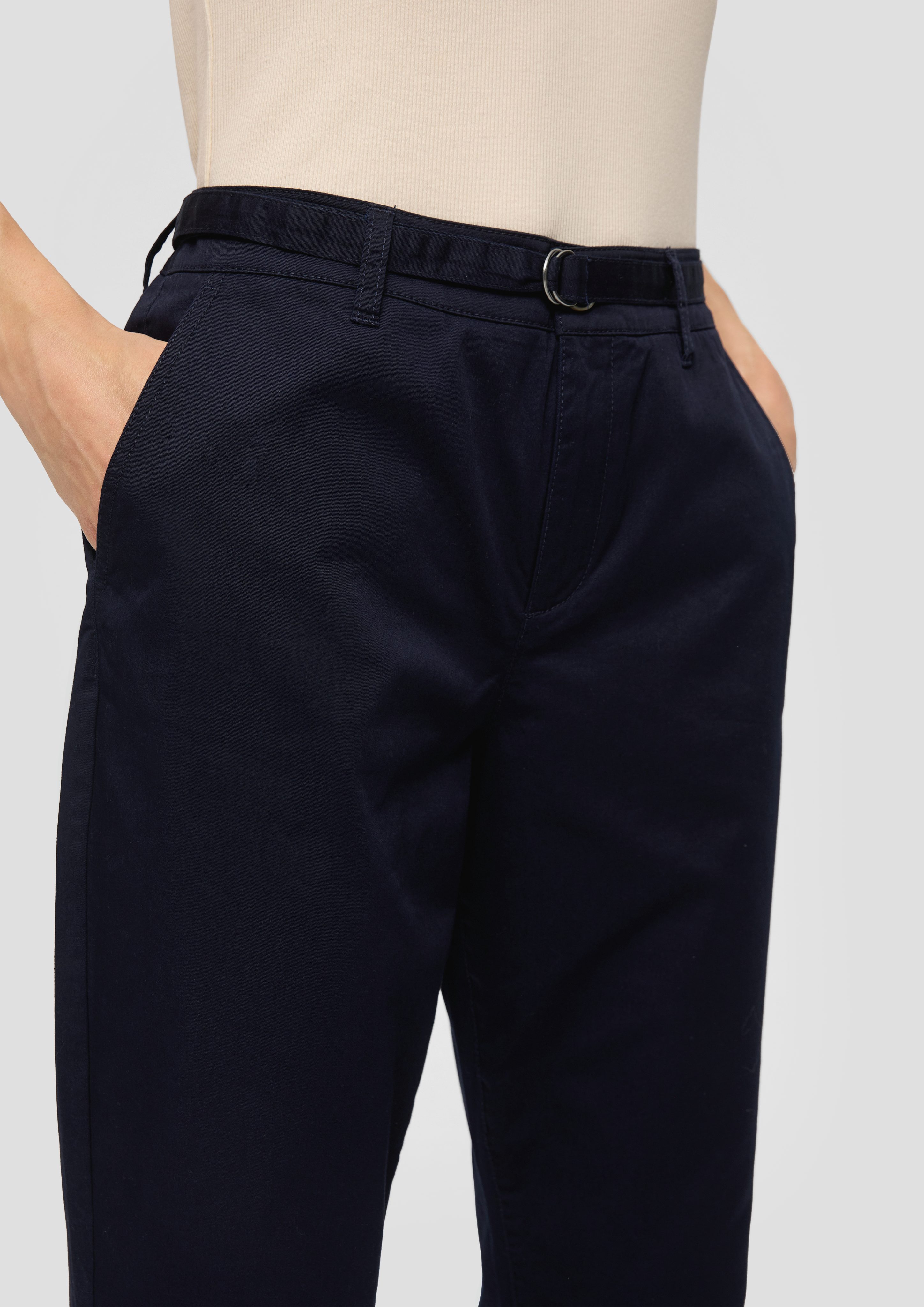 s.Oliver Stoffhose Chino mit Gürtel aus günstig online kaufen