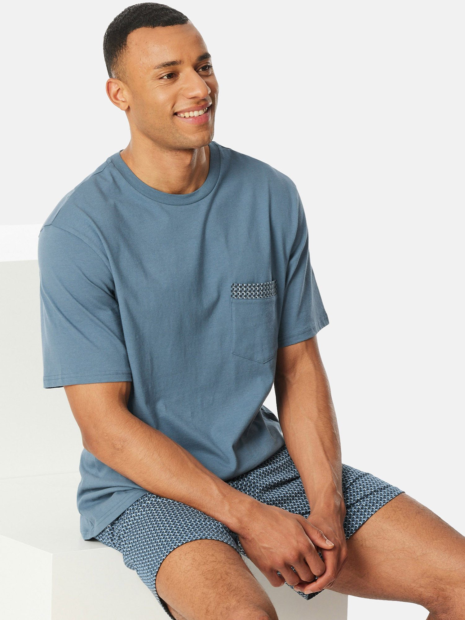 Schiesser Shorty ""Comfort Nightwear"", (2 tlg.), mit aufgesetzter Brusttas günstig online kaufen