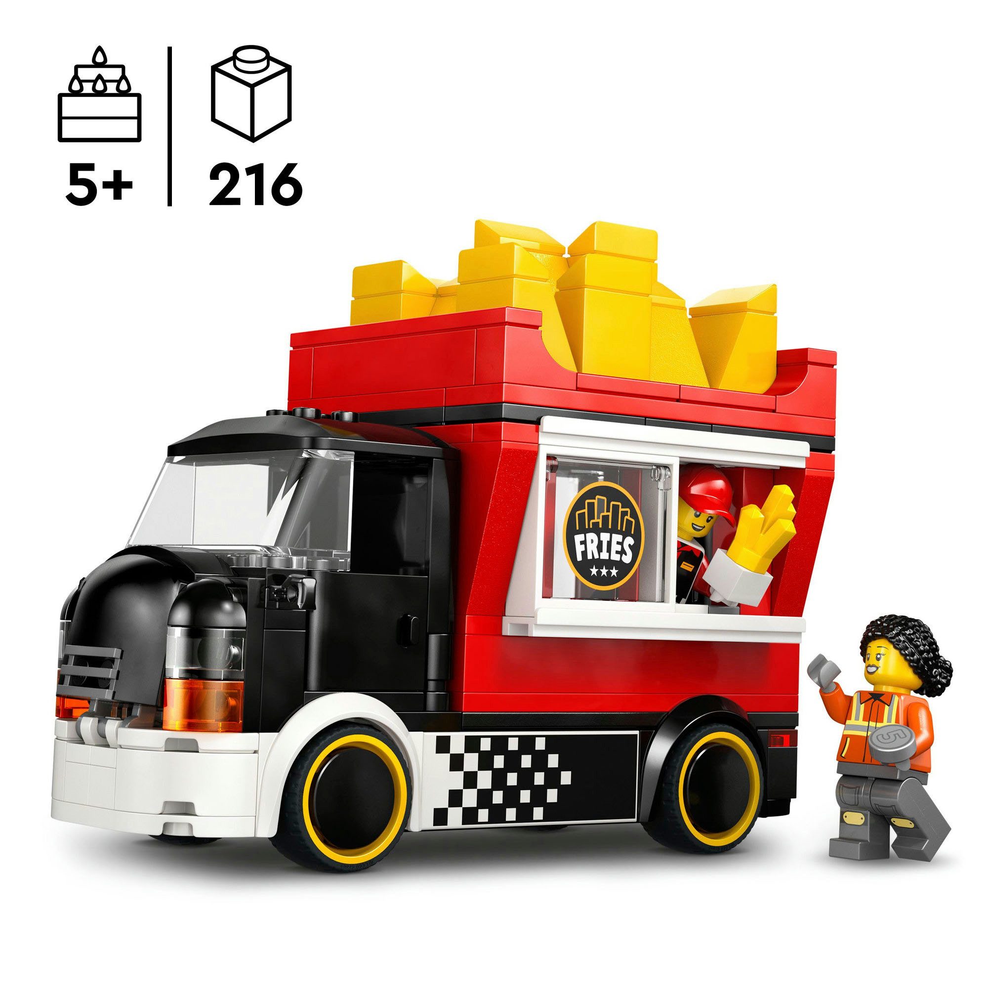 LEGO® Pommes-Truck (60488), LEGO City Konstruktionsspielsteine, (216 St), Made in Europe – Bild 3 von 5