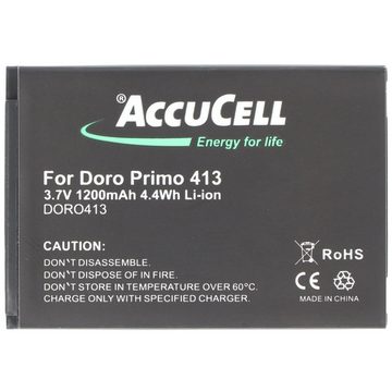 AccuCell Akku passend für den Doro Primo 413 Akku RCB413 3,7 Volt 1200mAh Akku 1200 mAh (3,7 V)