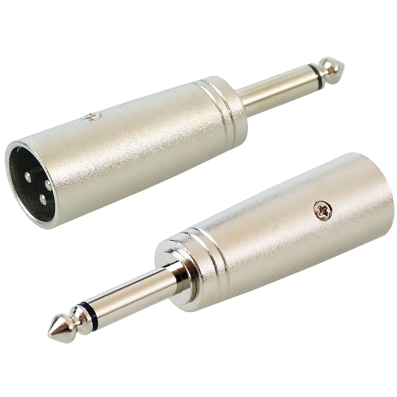 keepdrum ADA008 XLR-Adapter XLR-m zu 6,3 Klinke 2Stk Audio-Adapter