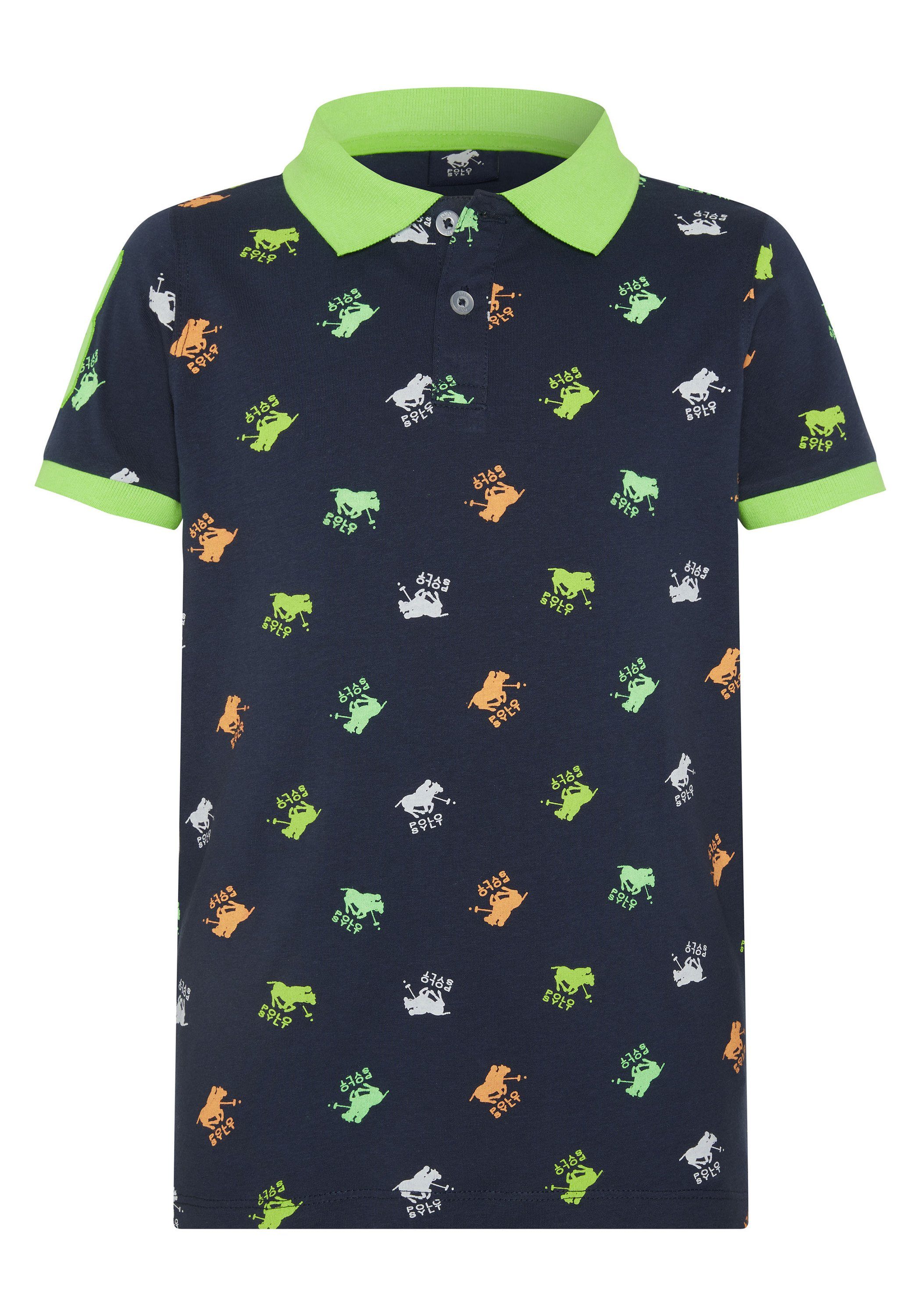Polo Sylt Poloshirt mit Logo-Muster günstig online kaufen