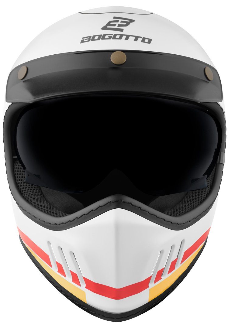 Bogotto Motocrosshelm FF980 EX-R Helm, herausnehmbares Innenfutter,integriertes Sonnenvisier
