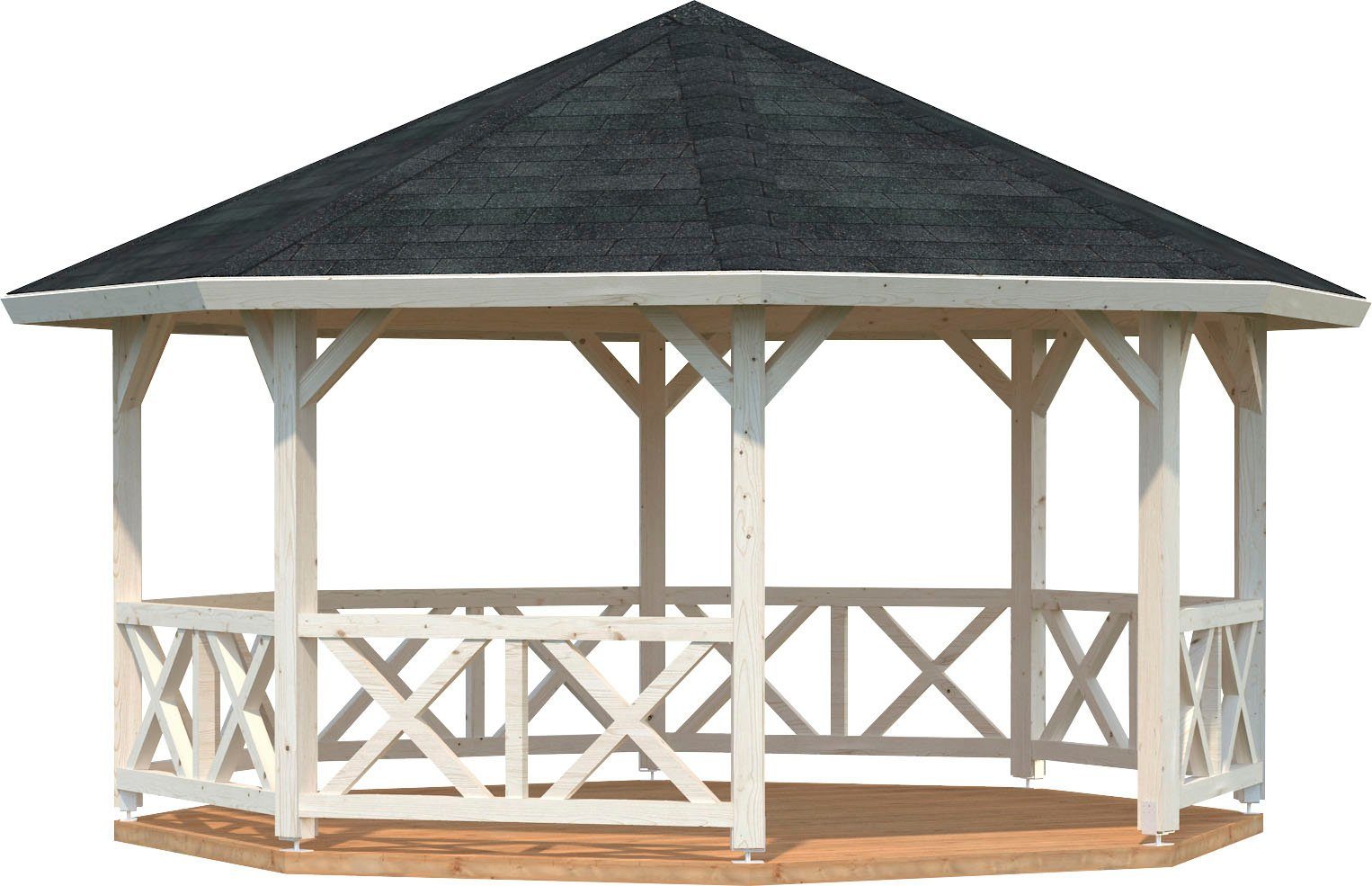Palmako Holzpavillon Betty, BxT: 551x551 cm, transparent