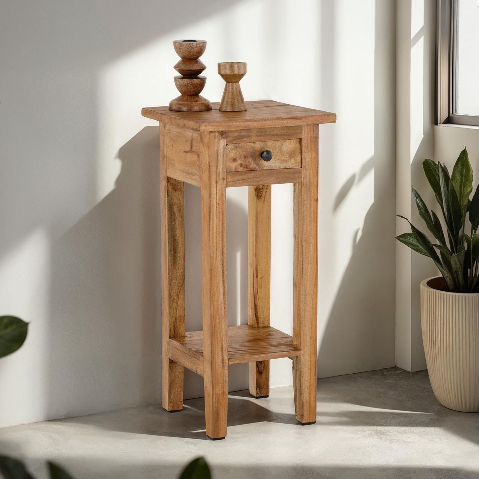 IDIMEX Nachttisch GERBIER, Schmaler Nachttisch aus Mahagoni Massivholz mit günstig online kaufen