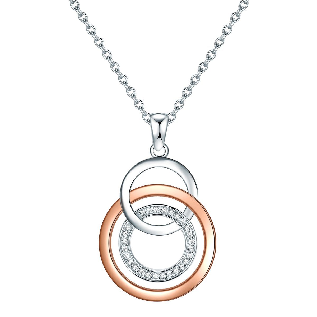 Rafaela Donata Silberkette silber/roségold, mit Zirkonia günstig online kaufen