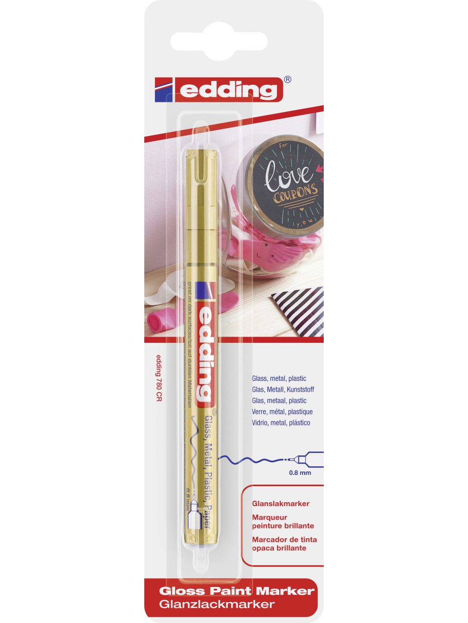 edding Flachpinsel edding 780 Glanzlackmarker gold