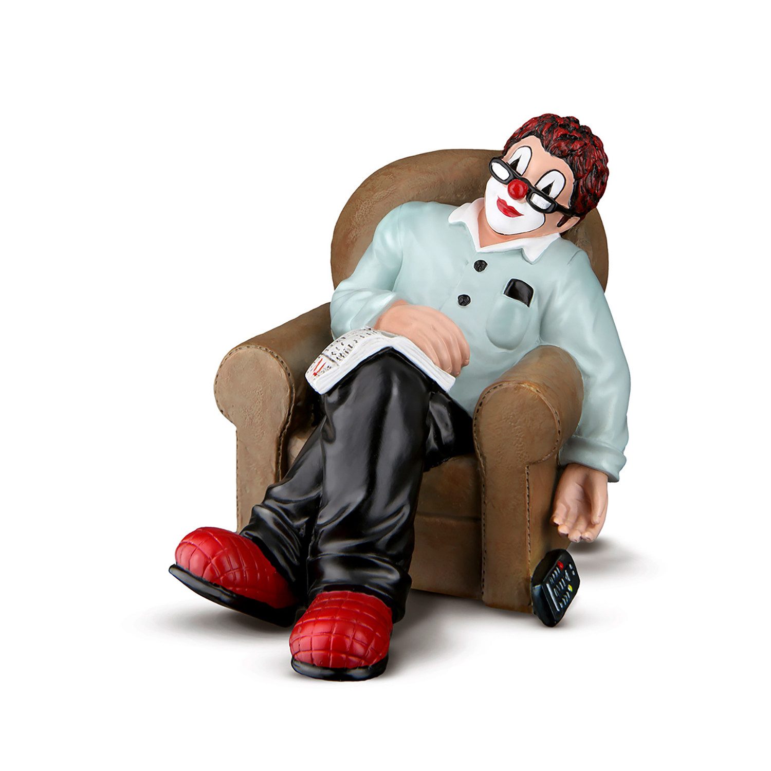 GILDE Sammelfigur Clown NICKERCHEN - mehrfarbig - Kunstharz - Höhe 11cm x Breite 10cm (1x Clown, Zirkusclown), Lachnummer - Lustiger - Alberner - Joker