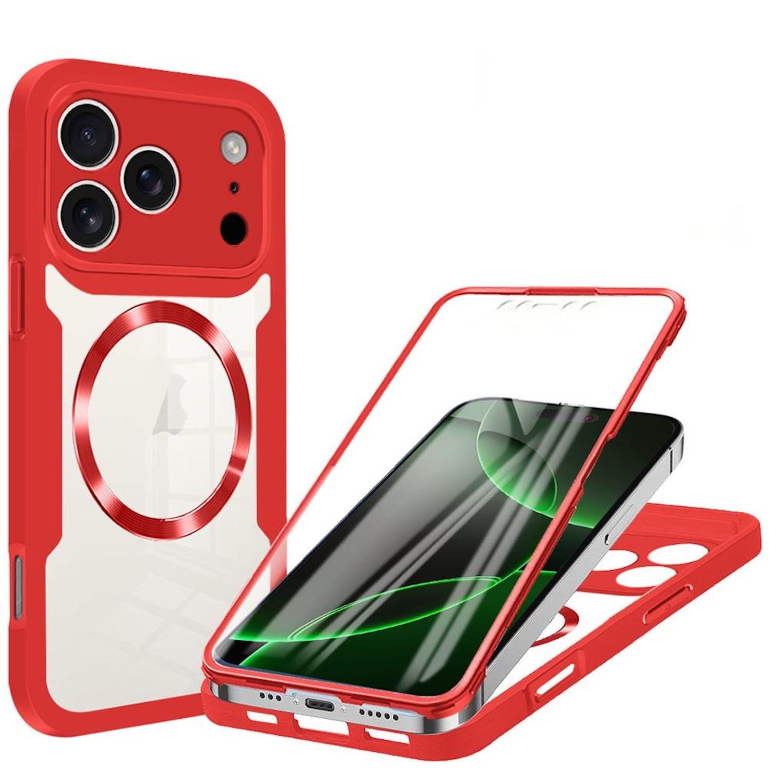 Wigento Handyhülle Für Apple iPhone 17 Pro Crossbody Kunstleder Rhombic ...