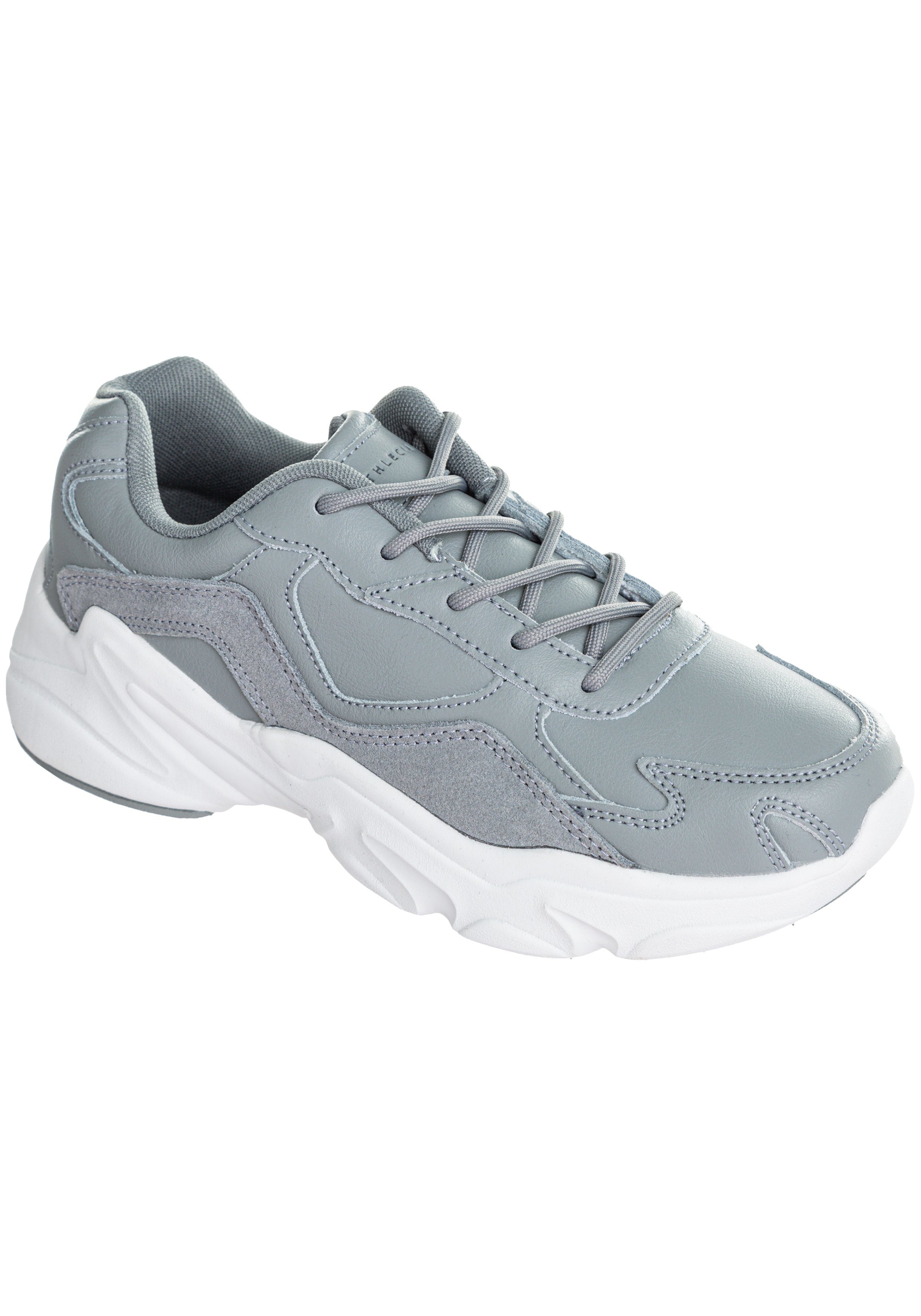 Sneaker CHUNKY grau-weiß sportlichen ATHLECIA Style Leather im Trainers