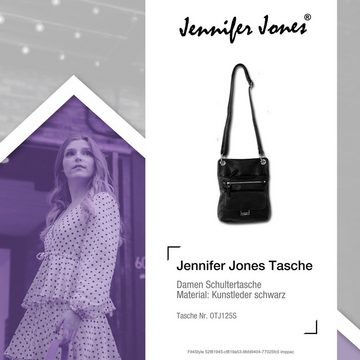 Jennifer Jones Schultertasche Jennifer Jones Damen Schultertasche (Schultertasche), Damen Schultertasche Kunstleder, schwarz ca. 21cm x ca. 27cm