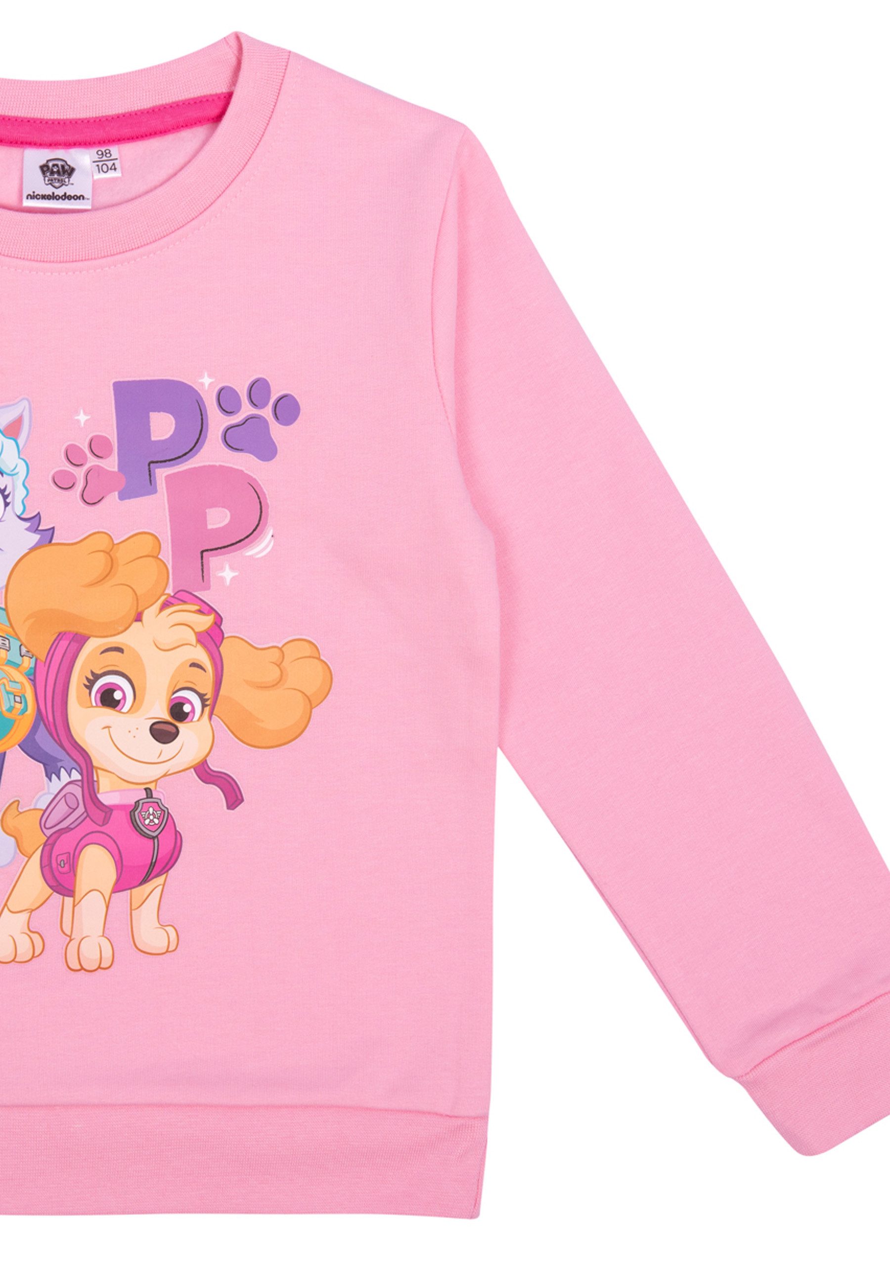 United Labels® Sweatshirt Paw Patrol Sweatshirt für Mädchen - Kinder Pullover Oberteil Rosa