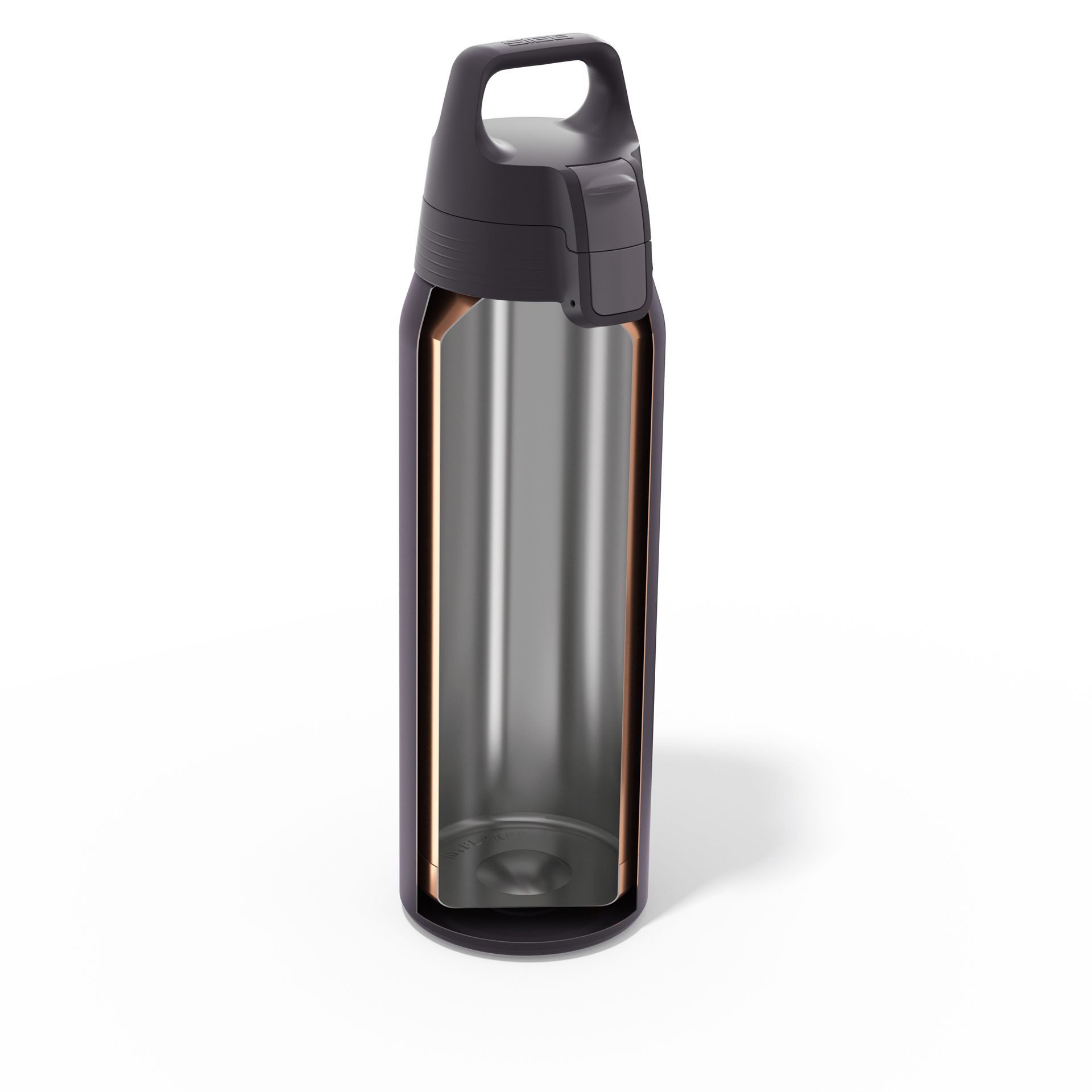 Sigg Thermoflasche, Shield Therm One 1 L, schwarz, mit persönlicher Wunschgravur