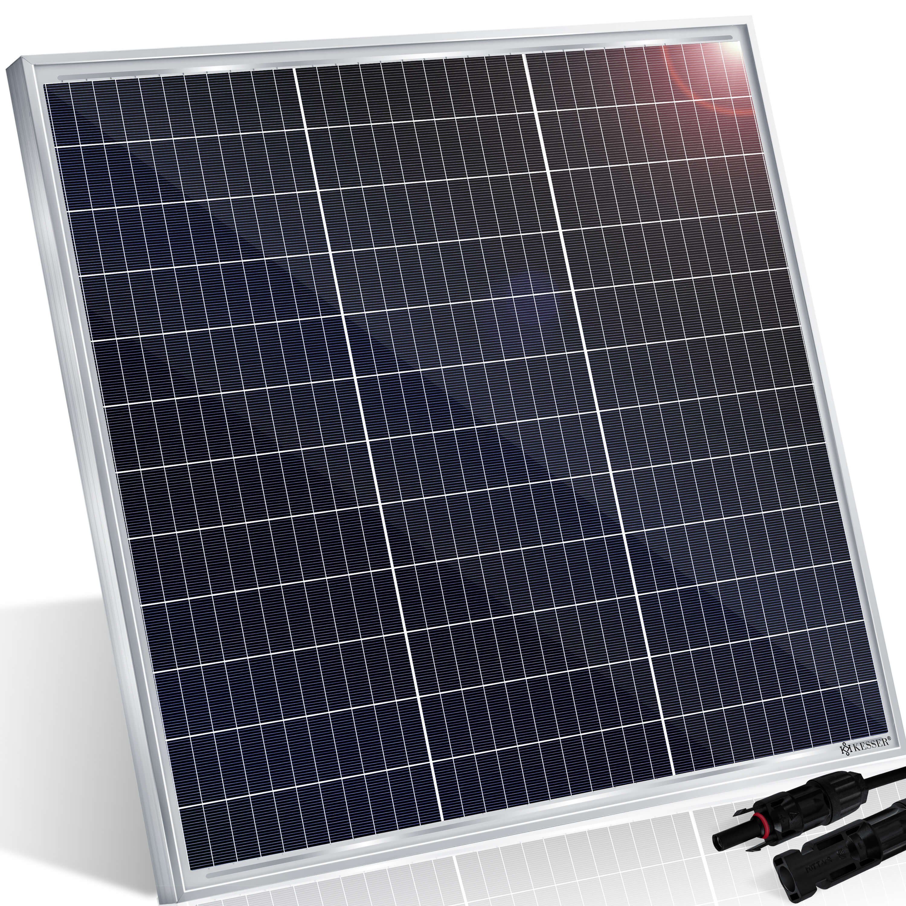 100W 18V Solarpanel Solarmodul Solarzelle Solar Polykristallin Wasserdicht IP65 