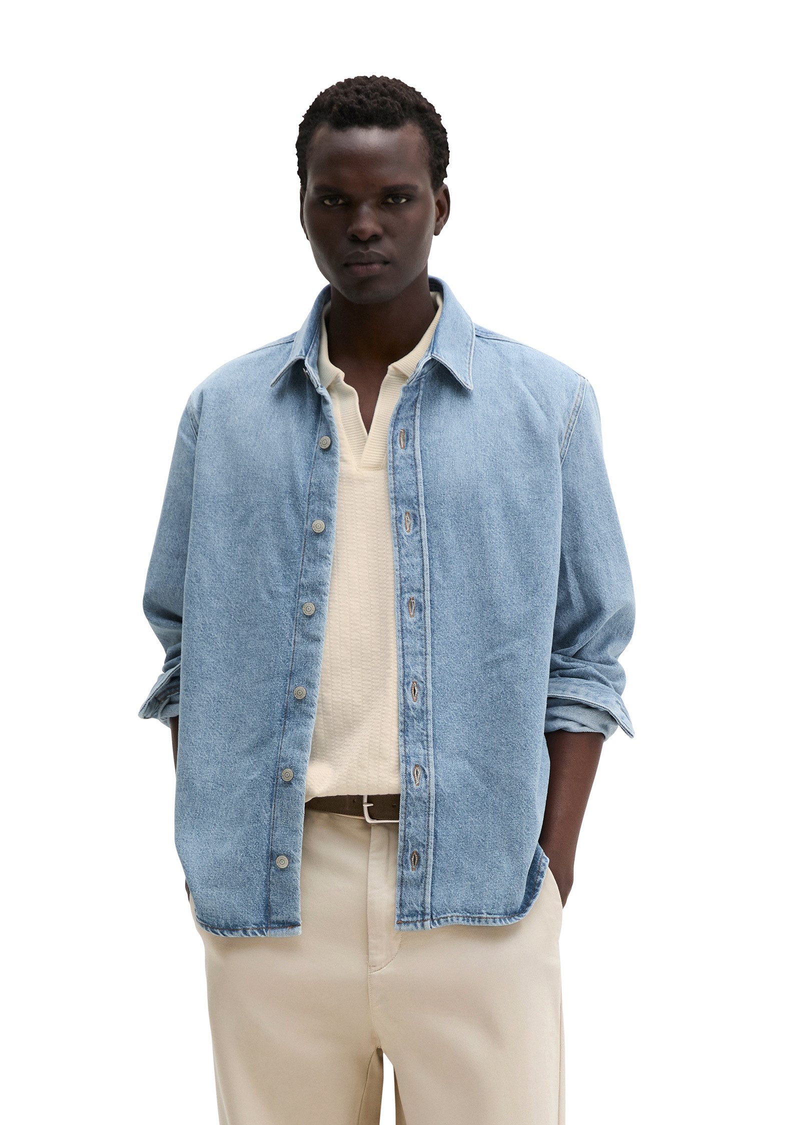 Jeanshemd aus leichtem TENCEL™ Lyocell-Denim