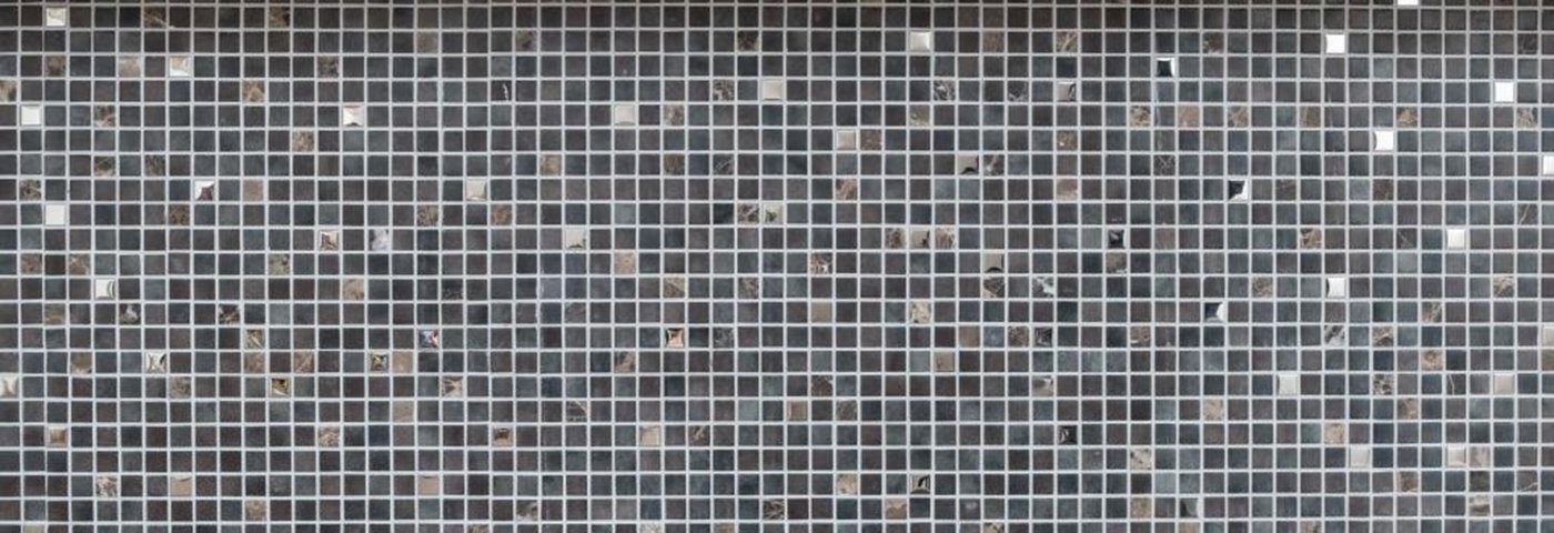 Mosaik Mosaikfliesen glänzend / Mosani Glasmosaik Naturstein basalt 10 Matten