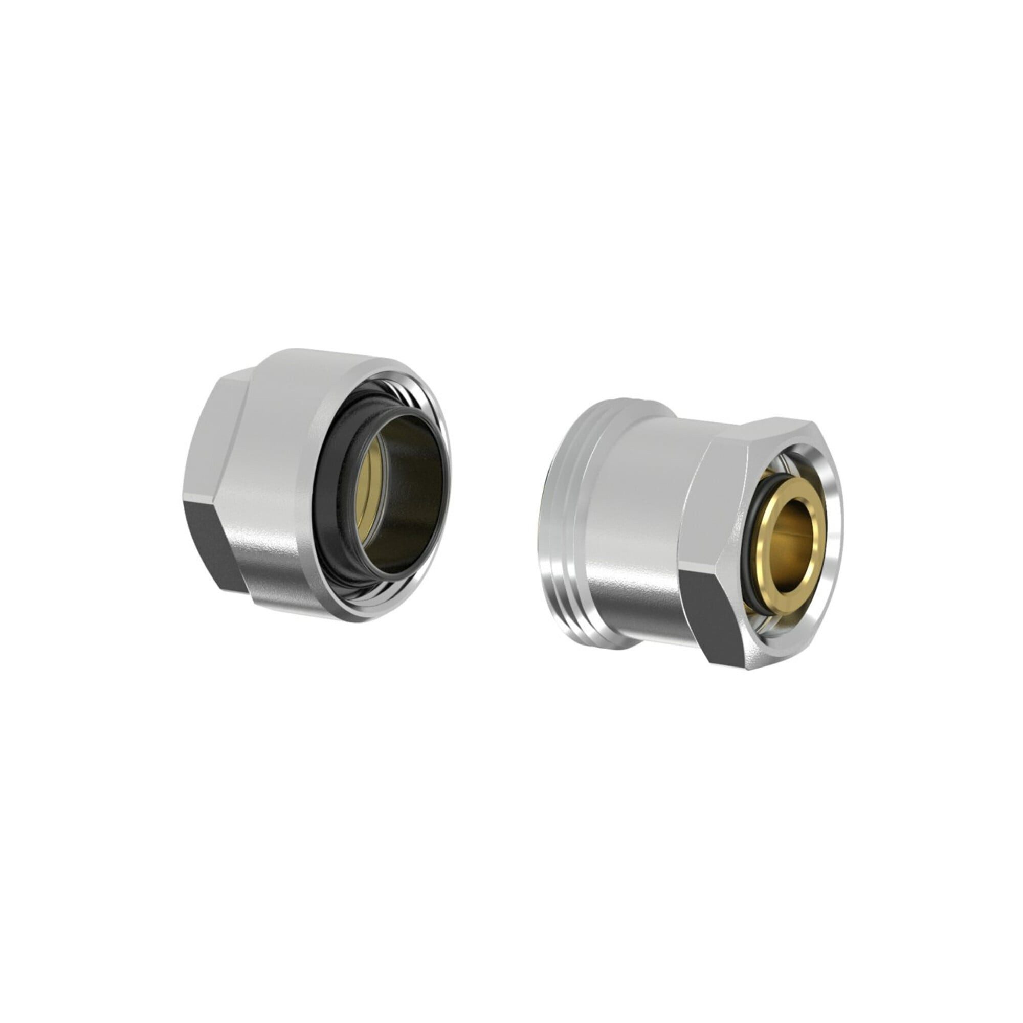 Flamco Rohrverbinder Flamco bergangsverschraubung PLUS SRA G 3/4 F EKx1/2", f Schwarzr., MS