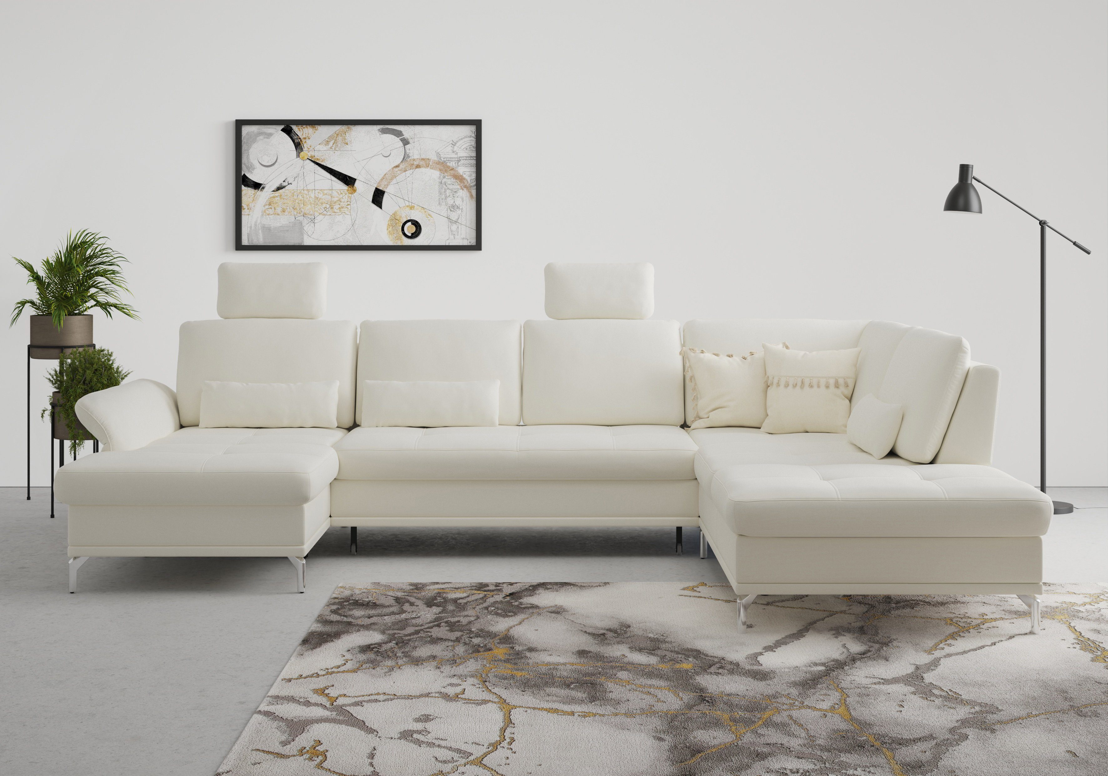 INOSIGN Wohnlandschaft "Palm Beach U-Form" Federkern, mit Sitztiefenverstel günstig online kaufen