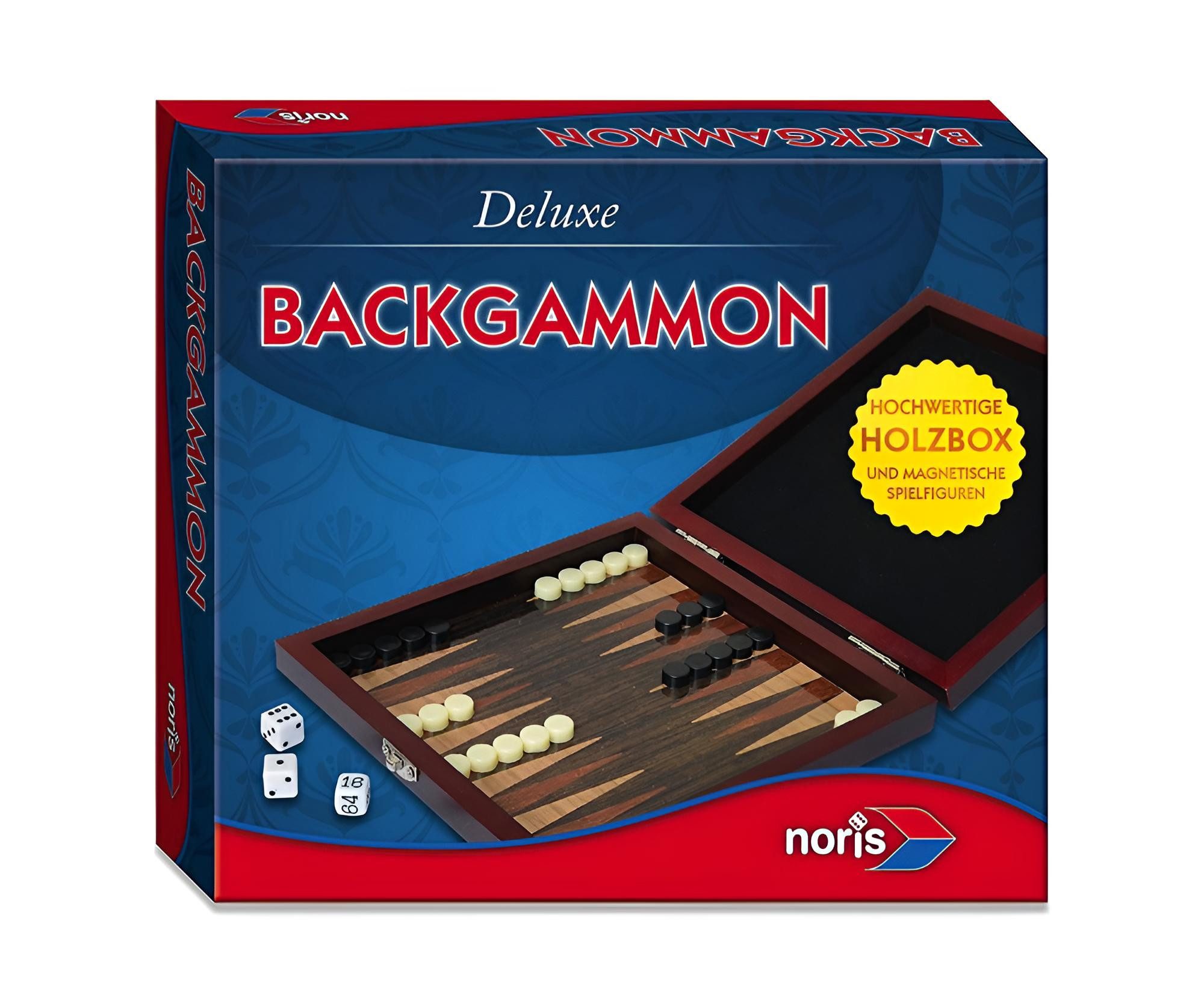 Noris Spiel Deluxe Reisespiel: Backgammon (Holzbox)