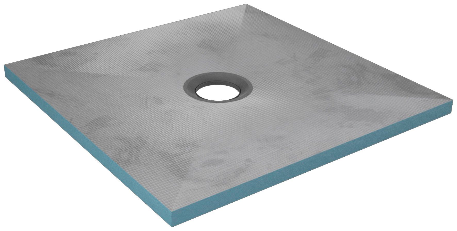 Marwell Duschwanne, quadratisch, Extrudiertes Polystyrol (XPS), 90 x 90 x 4 cm aus sehr stabilem, wasserdichtem Polystyrol