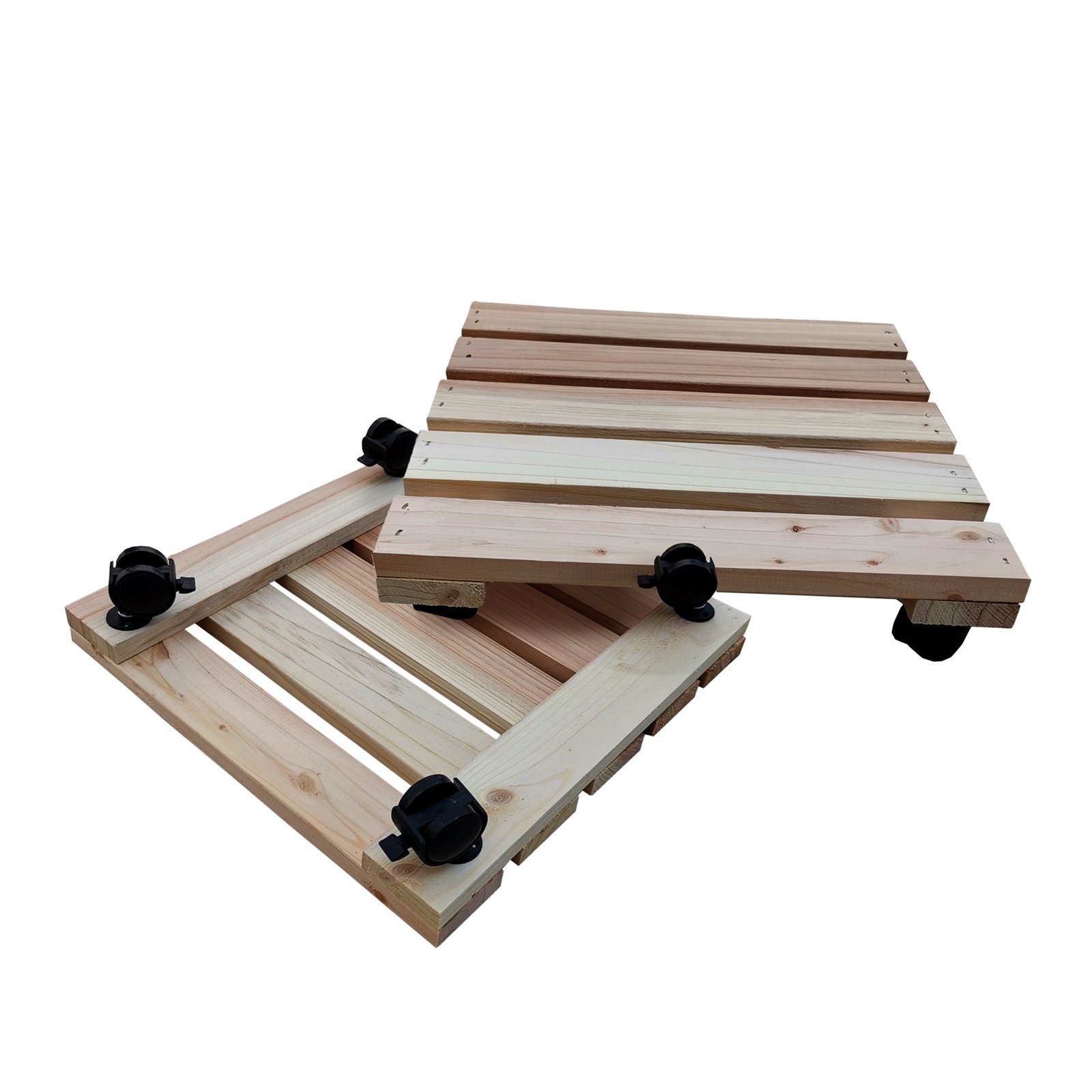 HTI-Line Rollbrett Pflanzenroller 2er Set Heidi, (Set, 2-St., 2x Pflanzenroller), Pflanzenuntersetzer Rollbrett Transporthilfe