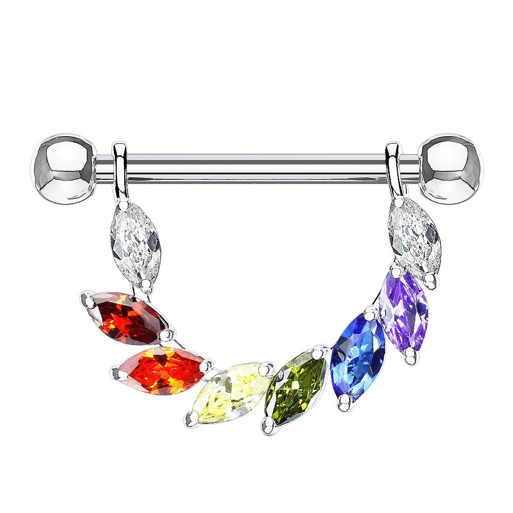 Taffstyle Intimpiercing Nippelpiercing Brustwarzenpiercing Barbell Kristall günstig online kaufen