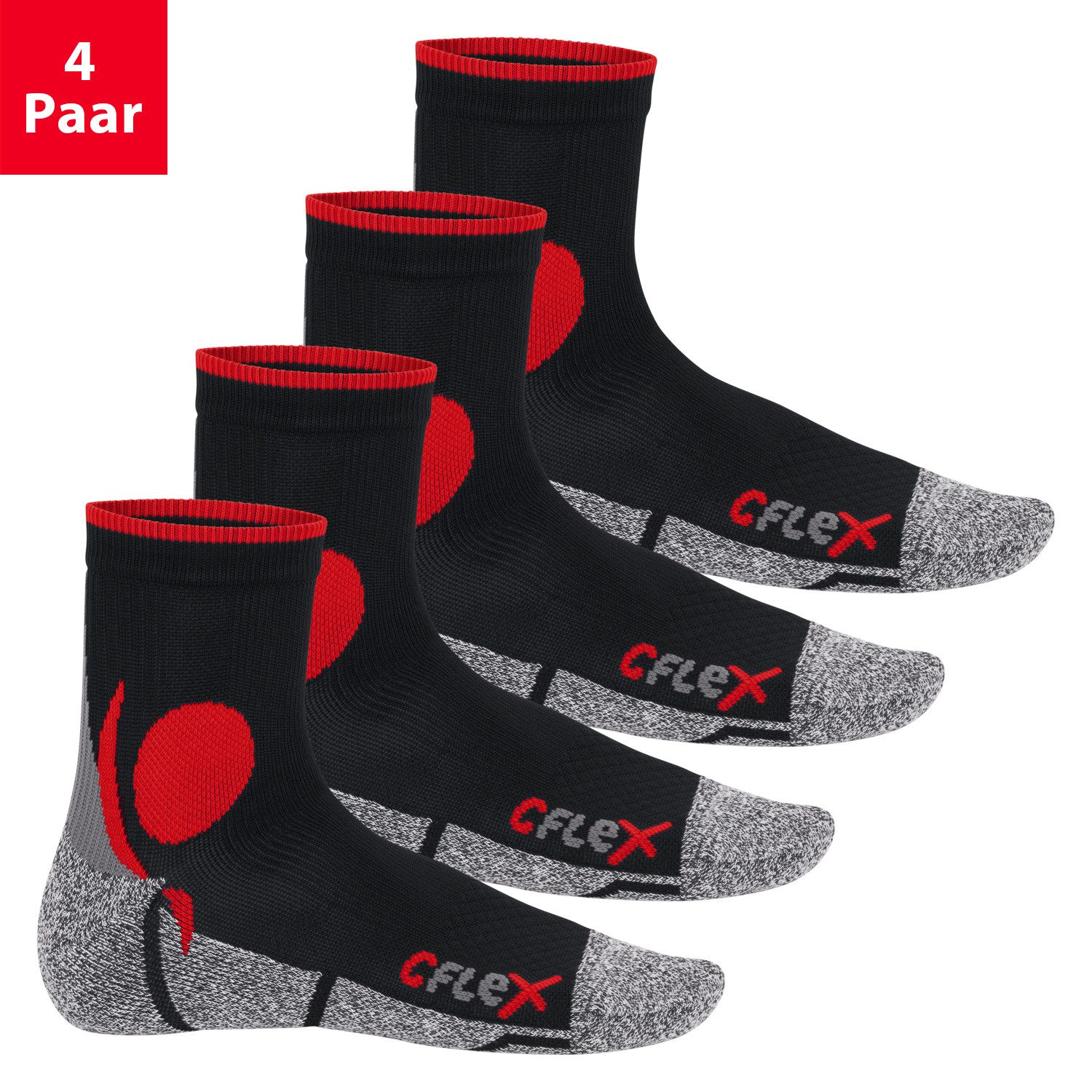 CFLEX Спортивні шкарпетки Damen und Herren Running Функціональні шкарпетки (4 Paar) Laufsocken
