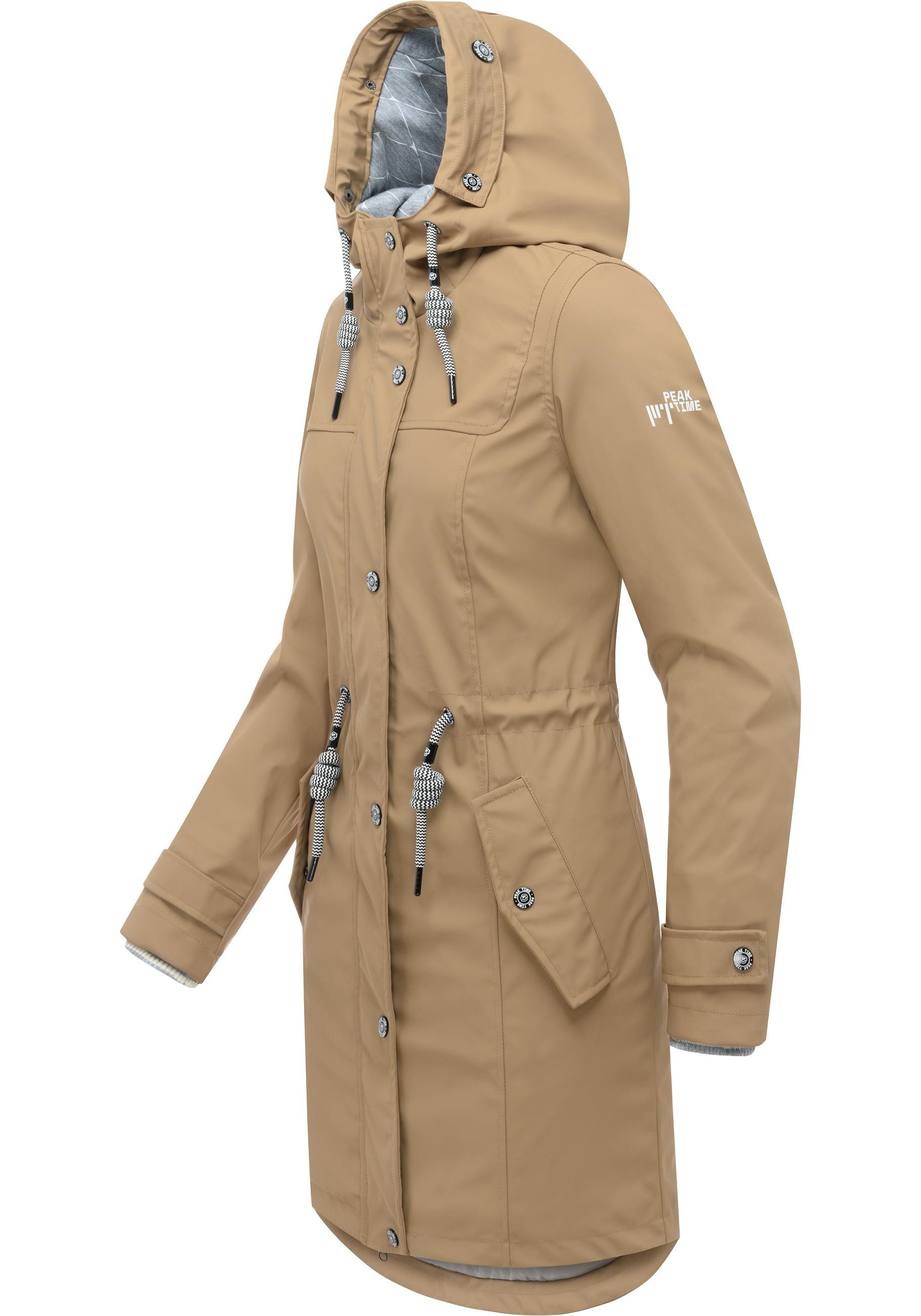 PEAK TIME Regenjacke L60042 stylisch taillierter Regenmantel für Damen – Bild 2 von 5