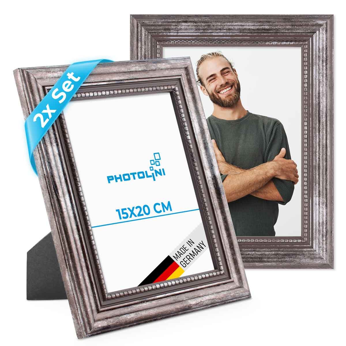 PHOTOLINI Bilderrahmen 2er Set Massivholz-Rahmen im günstig online kaufen