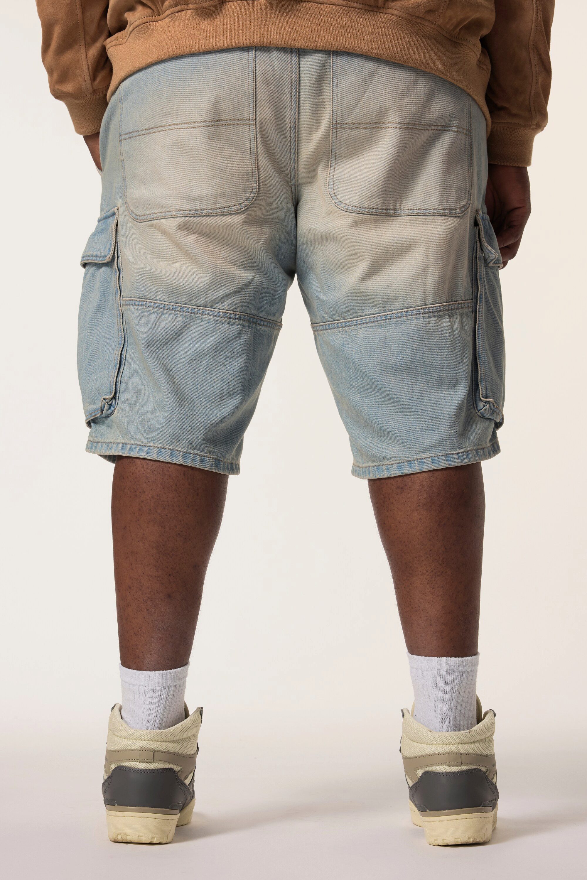 STHUGE Bermudas Jeans-Bermuda Baggy Fit Cargotaschen – Bild 3 von 5