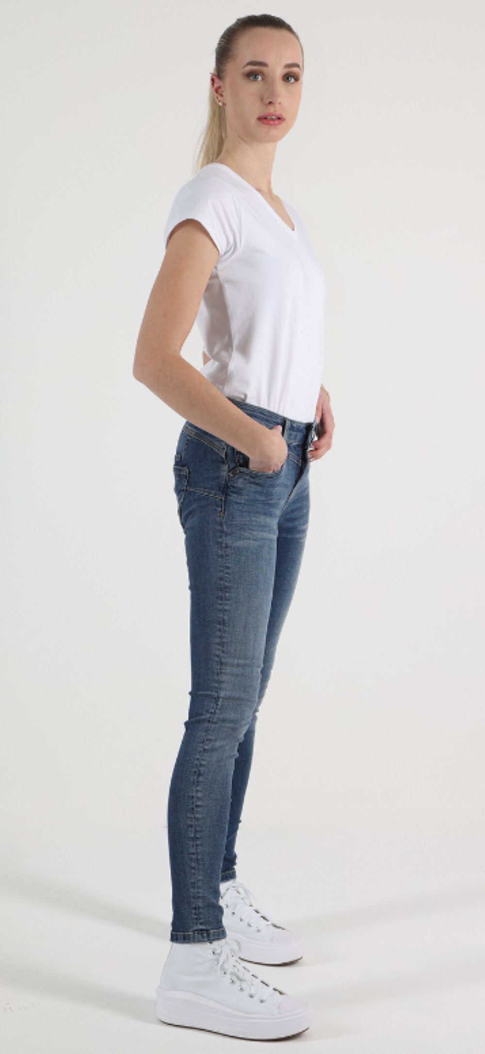 Miracle of Denim Skinny-fit-Jeans 3676 Smog Blue
