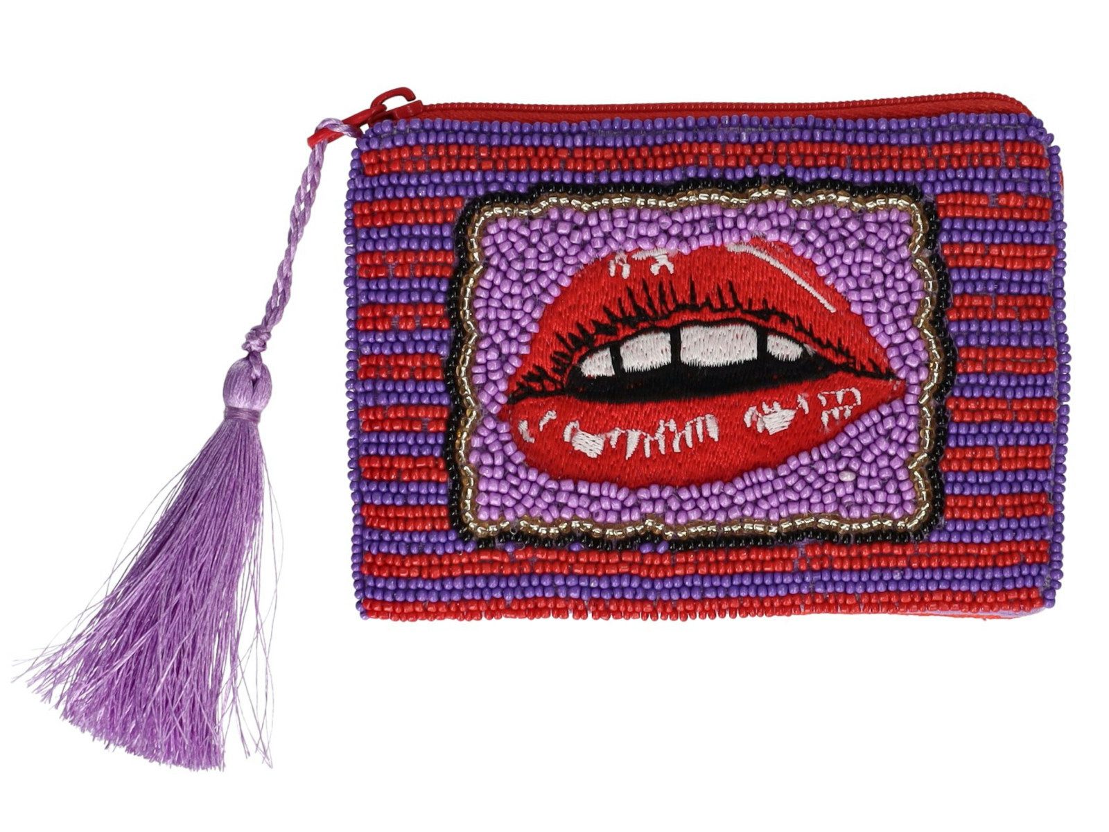 Giftcompany Kosmetiktasche Elodie Kosmetiktasche XS Lippen rot/lila 12cm