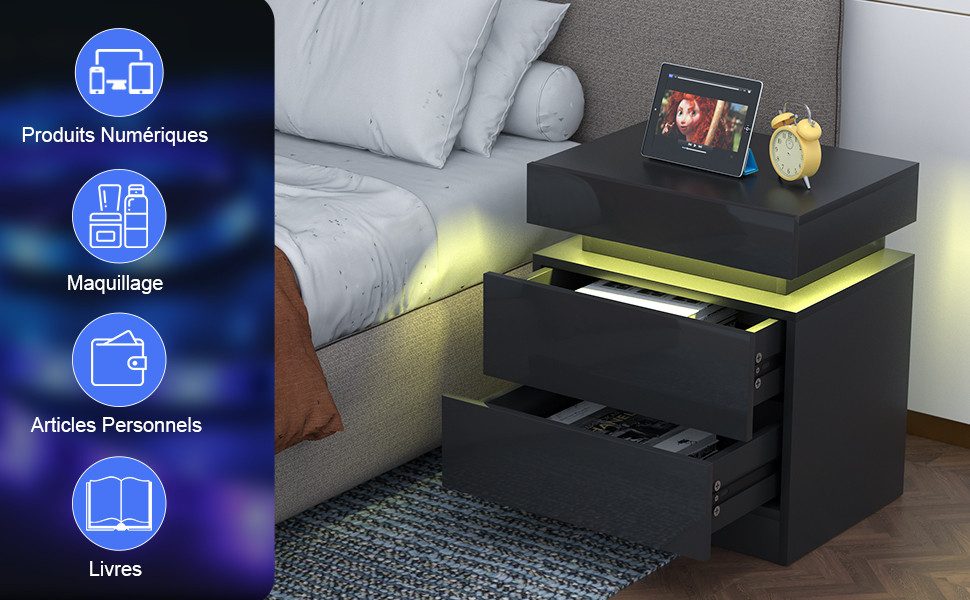 JEOBEST Nachttisch Beistelltisch, Nachtschrank Schlafzimmer, Sofatisch günstig online kaufen