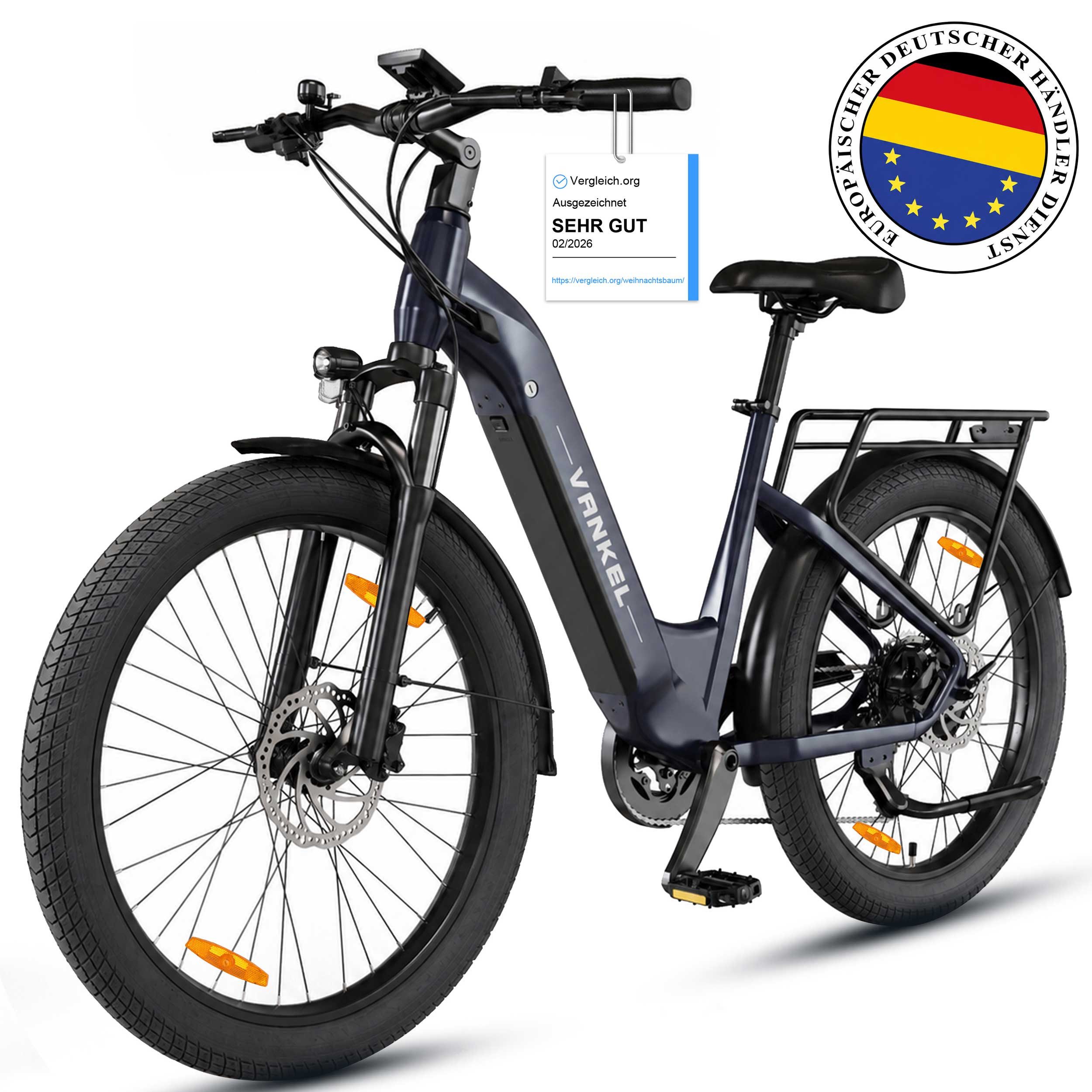 Vankel E-Bike Cityrad 26”×3,0/29”×2,4 Zoll E-Fahrrad Damen u. Herren 720 WH Pedelec 120 km, Kettenschaltung, Heckmotor, 720 Wh, Fat Mountain LG Akku All-Terrain mit Drehmomentsensor E-bikes