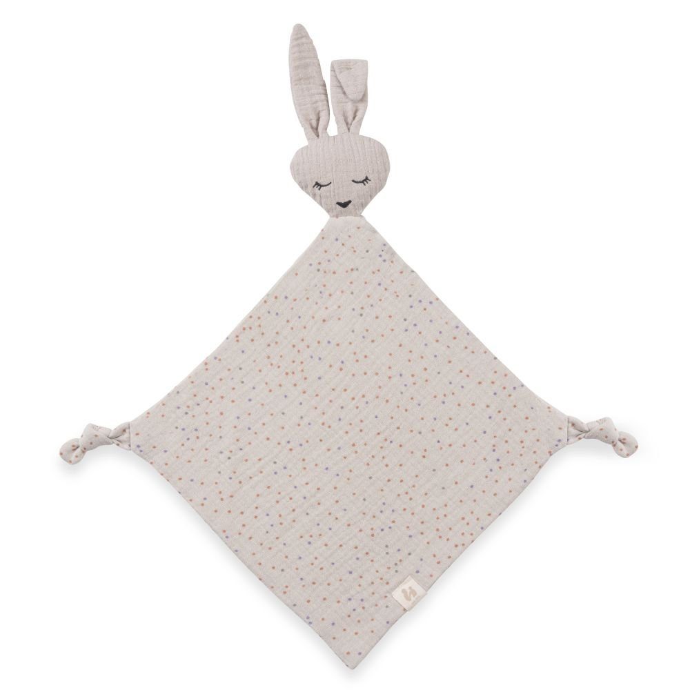 Hauck Schnuffeltuch Cuddle N Play Animals - Rabbit Beige Dots, Schmusetuch Baby Kuscheltuch