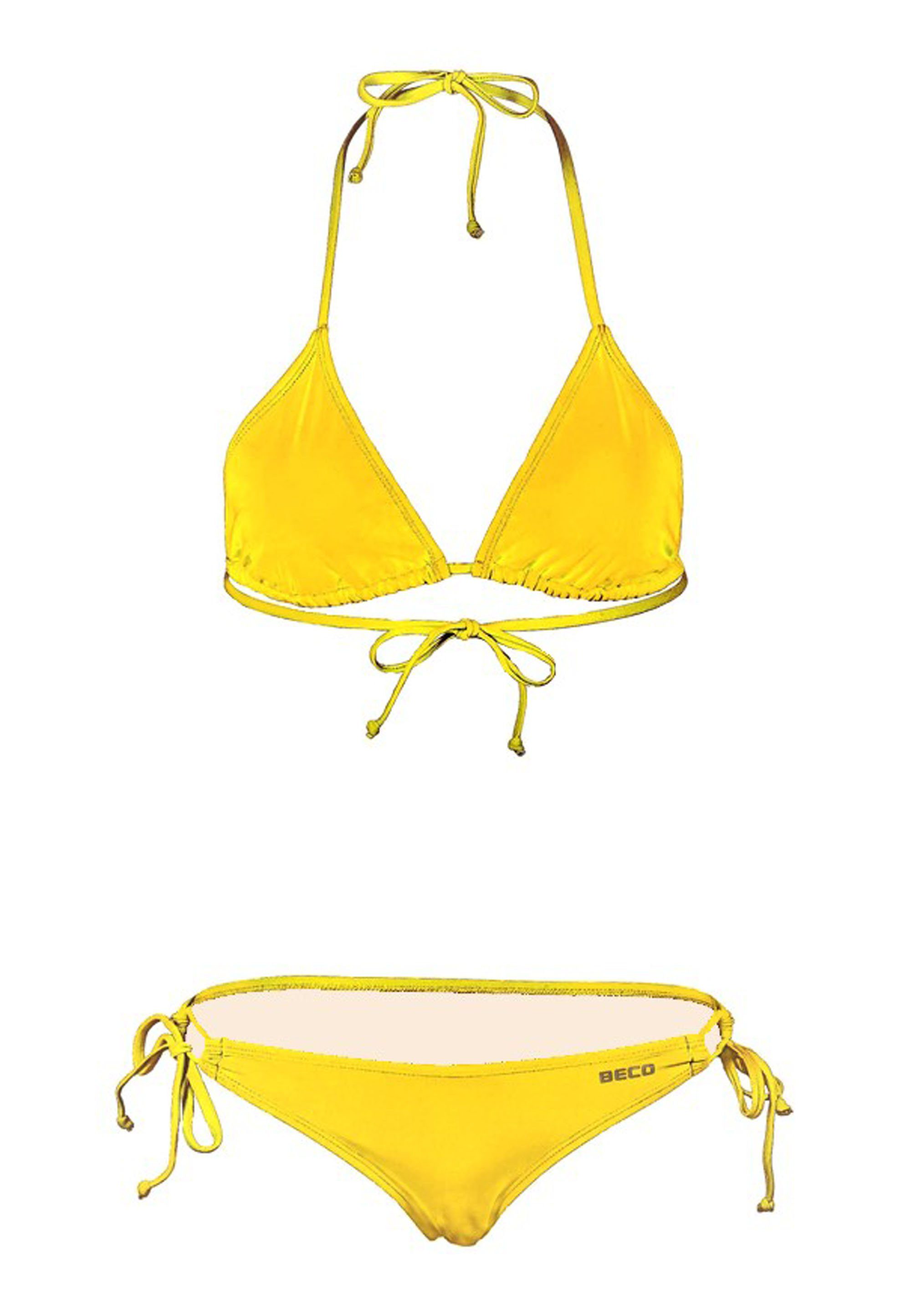 Beco Beermann Triangel-Bikini-Top BECO-Basic Side Tie Triangle Bikini (2-St), in modischen Farben