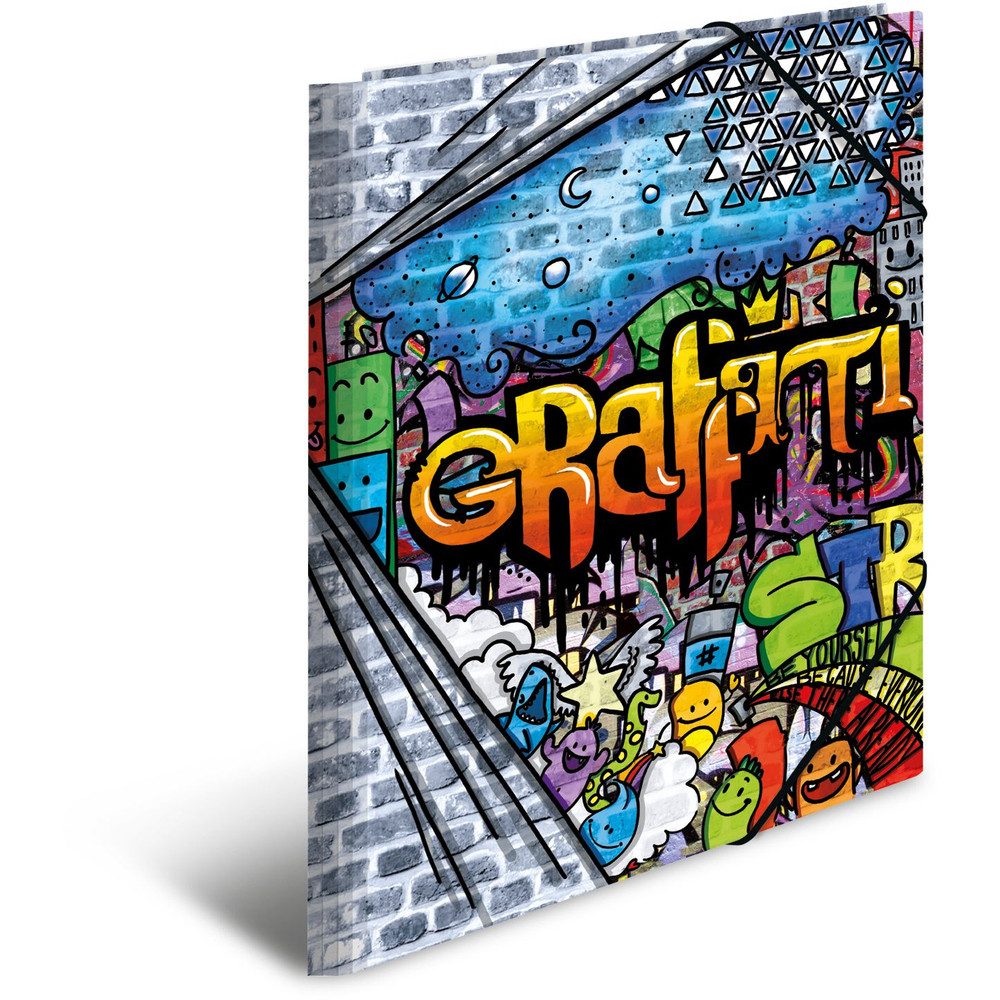HERMA Schreibmappe Eckspanner DIN A4 - Graffiti