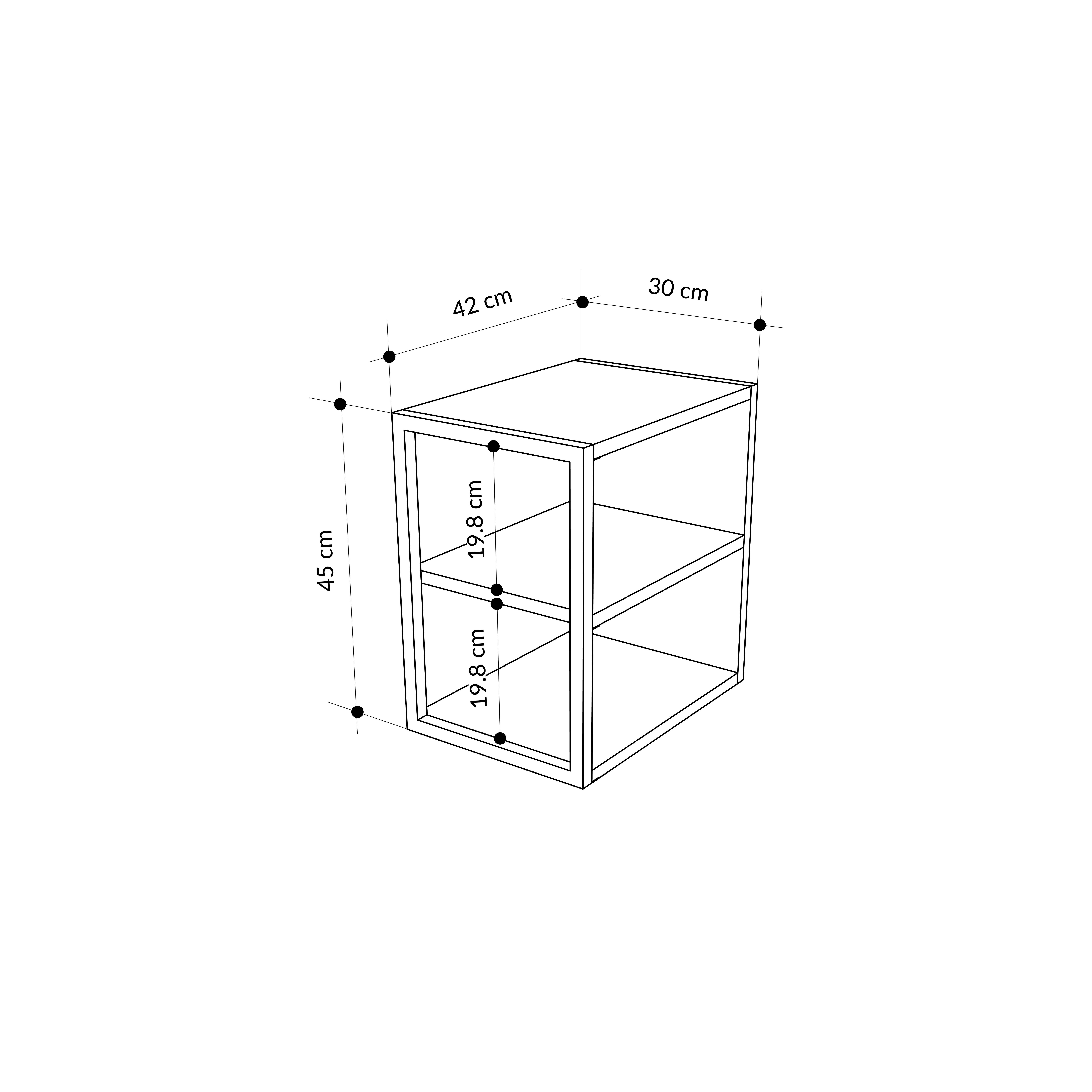 Decortie Beistelltisch ECHO (1-St., 1 Tisch, 2 Tisch), Modern Beistelltisch Set und Einzel, 42 x 45 x 30 cm