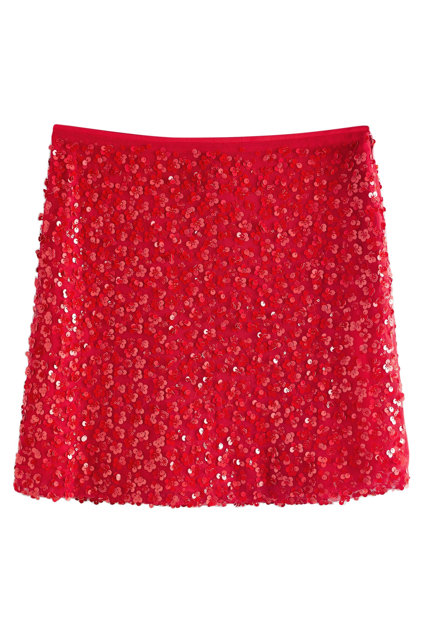 Next Paillettenrock Paillettenbesetzter Minirock (1-tlg) günstig online kaufen