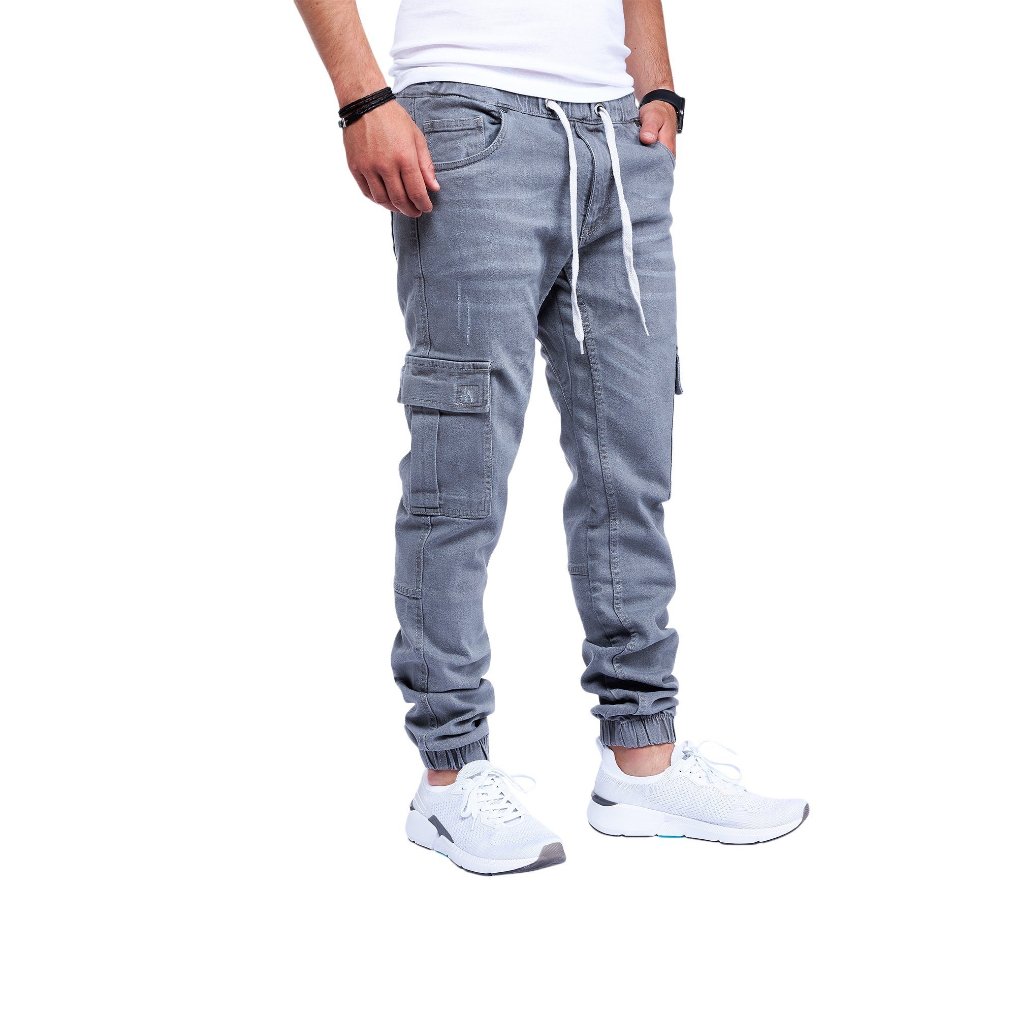 Styleko Cargohose 8003 Herren Cargohose Cargo Jeans Hose für Männer Jungen Regular Denim