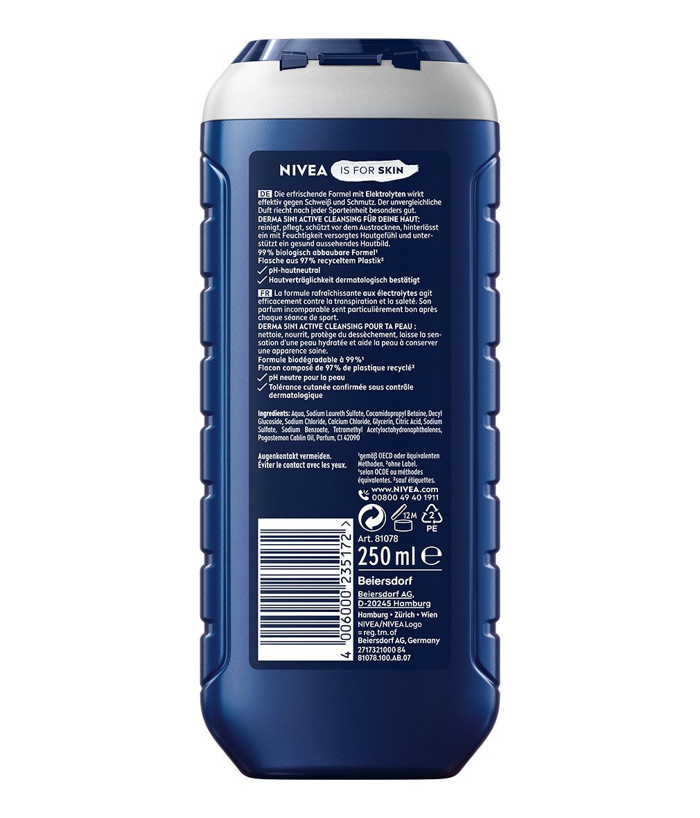 Nivea Men Duschpflege Pflegedusche Fresh Sport 6 x 250ml, 6-tlg.