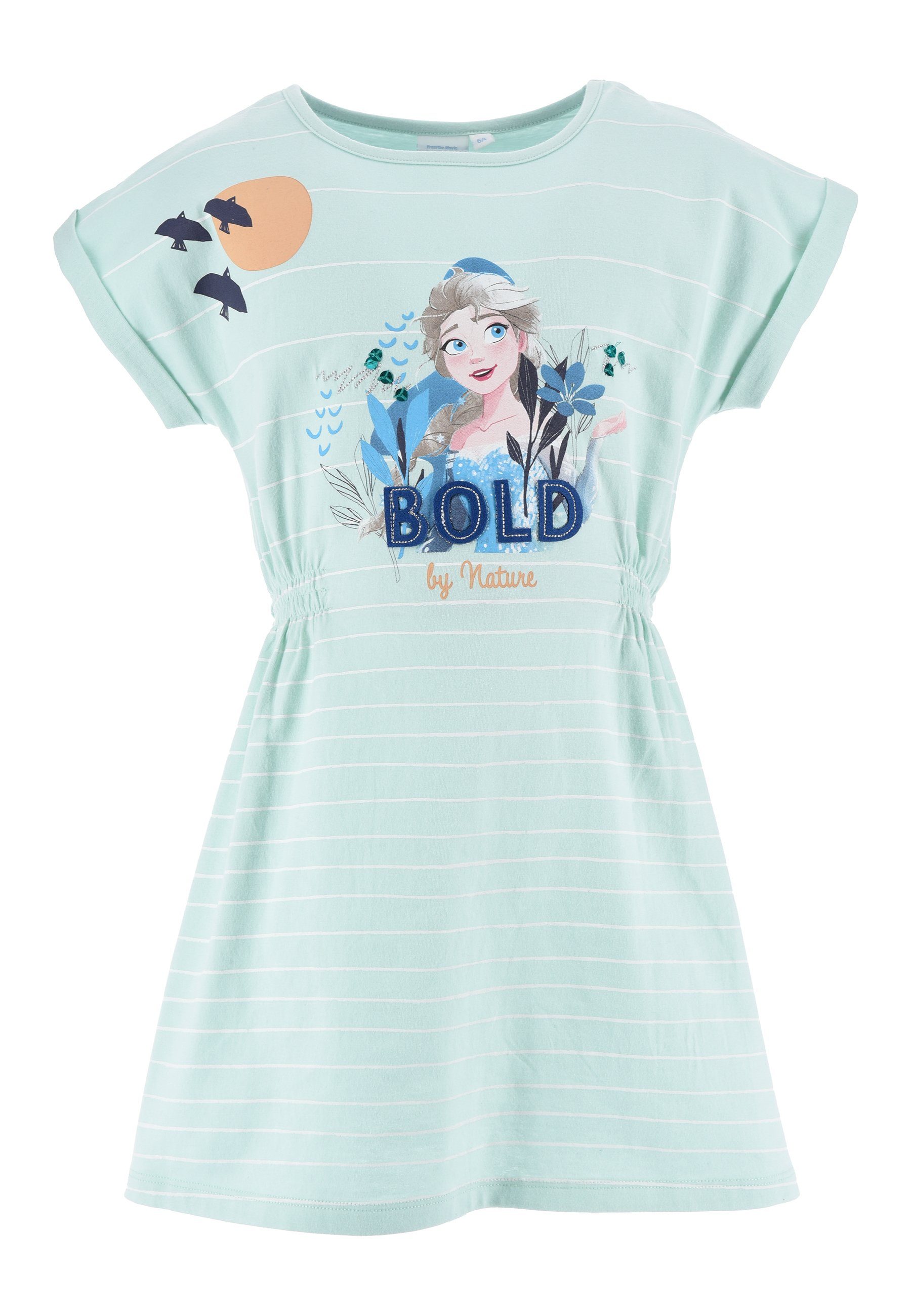 Disney Frozen Jerseykleid Elsa Kleid Jerseykleid langarm Dress Türkis