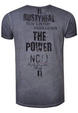 Rusty Neal T-Shirt mit coolen Schriftzügen