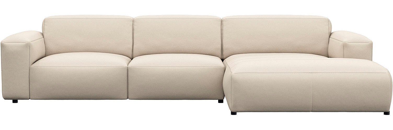 FLEXLUX Ecksofa Lucera bequem und komfortabel durch hochwertigen Sitzaufbau, L-Form, modern & anschmiegsam, Kaltschaum, Stahl-Wellenunterfederung