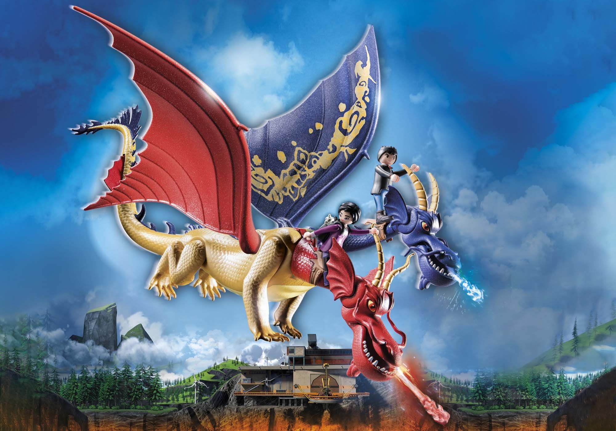 Playmobil® Dragons: The Nine Realms - Wu & Wei mit Jun (71080) Konstruktions-Spielset, (40 St), Made in Germany
